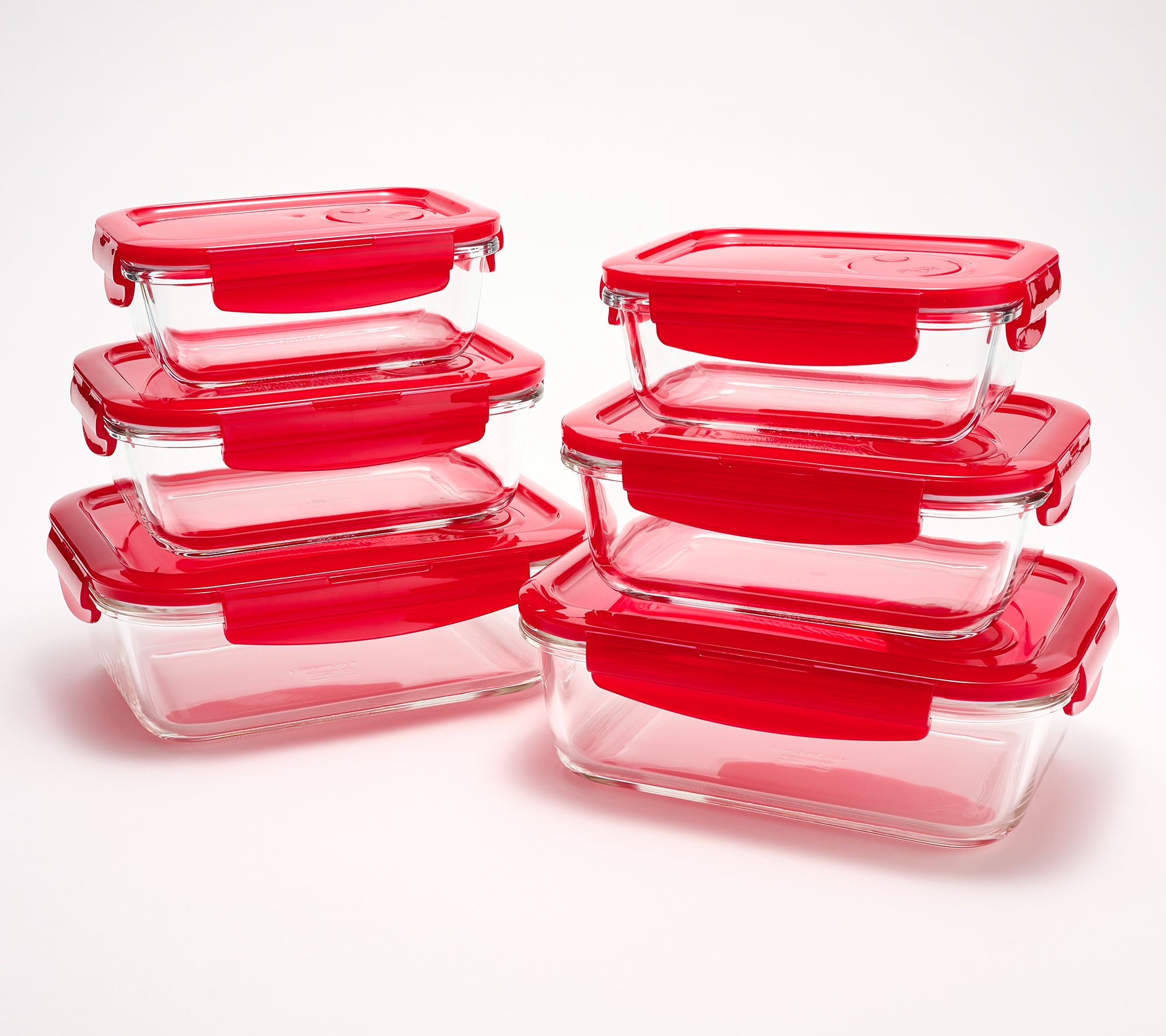 Lock & Lock HPL805-6 Set 6 Contenitori Rettangolari 180 Ml Con Chiusura Ermetica