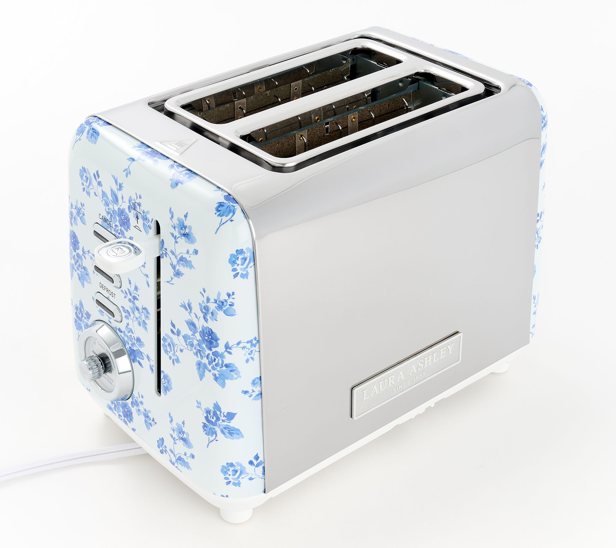 Laura Ashley 2-Slice Wide Slot Toaster with Warming Rack
