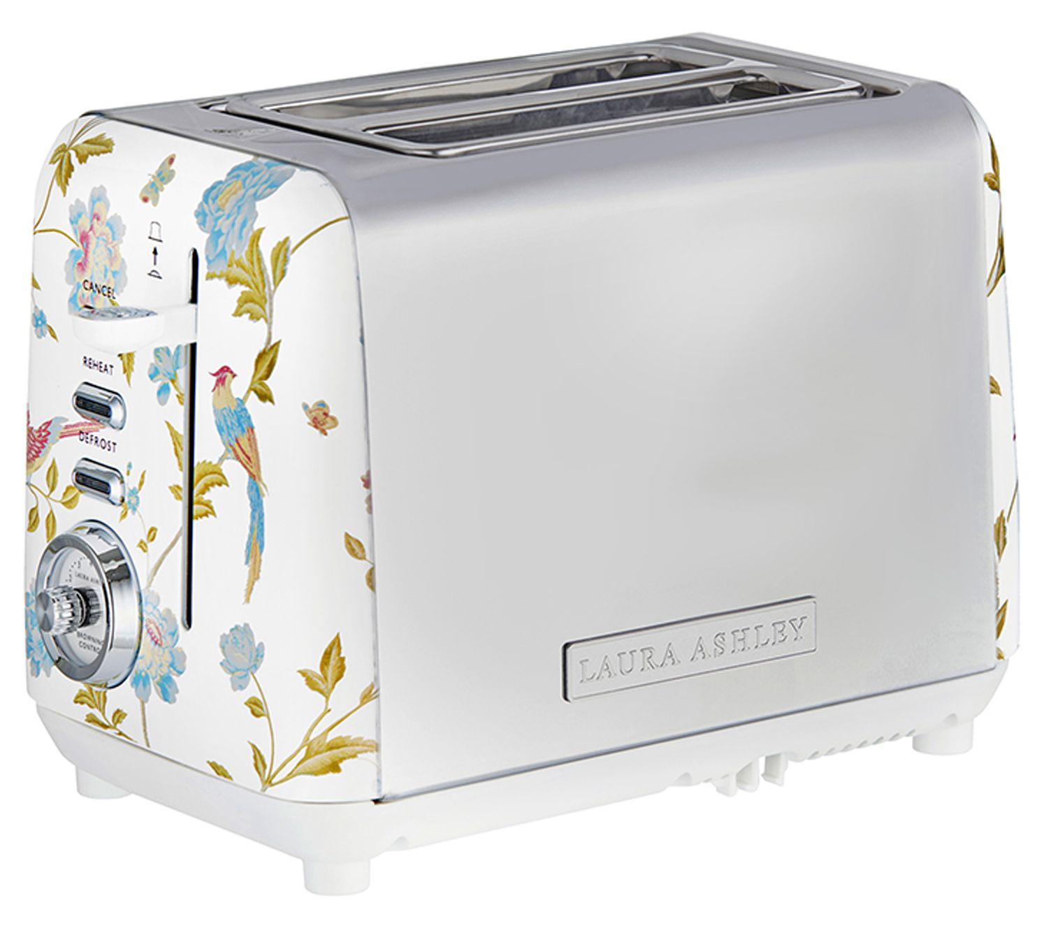 Laura Ashley 2-Slice Wide Slot Toaster with Warming Rack
