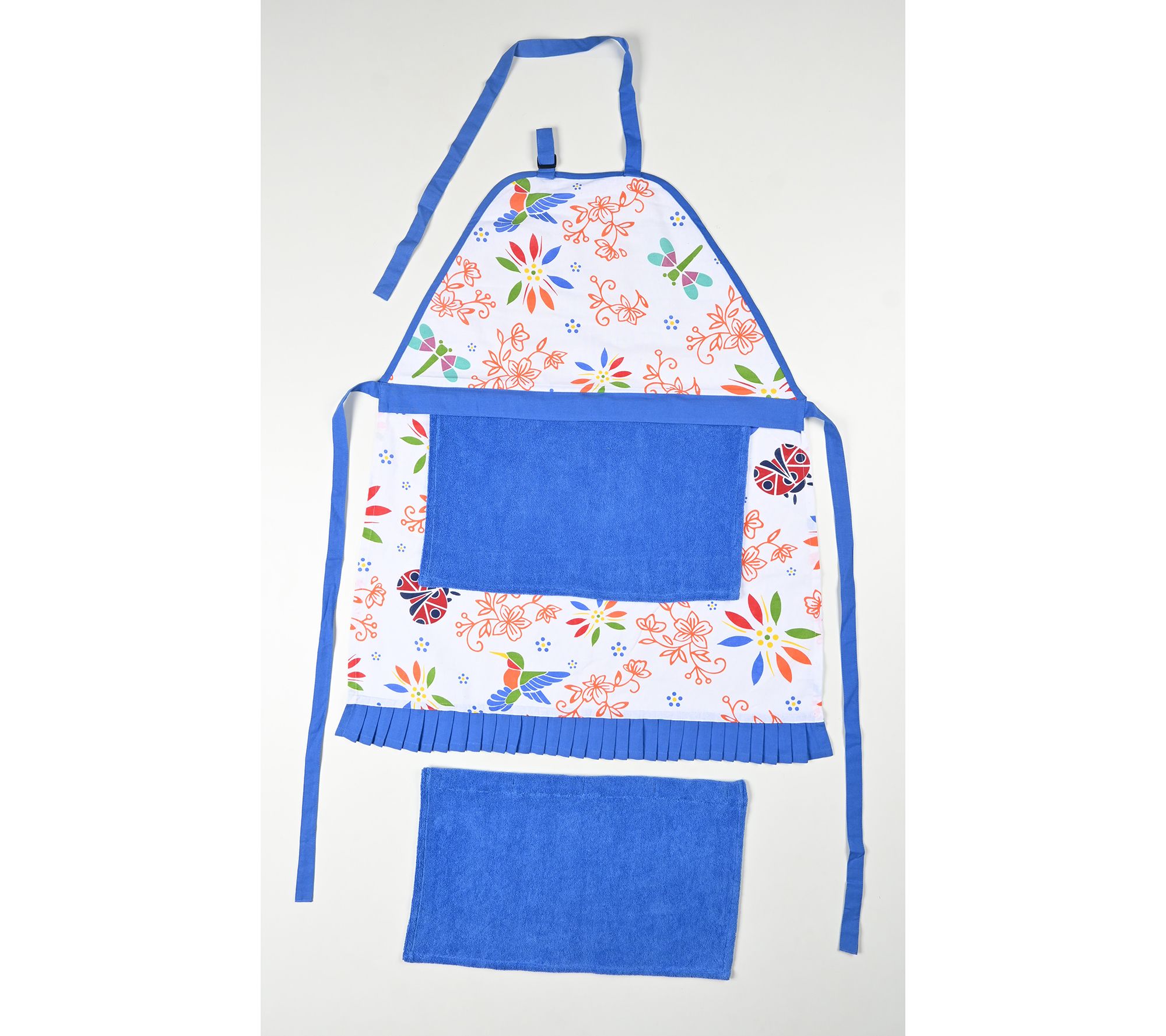 "As Is" Temp-tations Printed Apron w/ Removable Towel & Extra