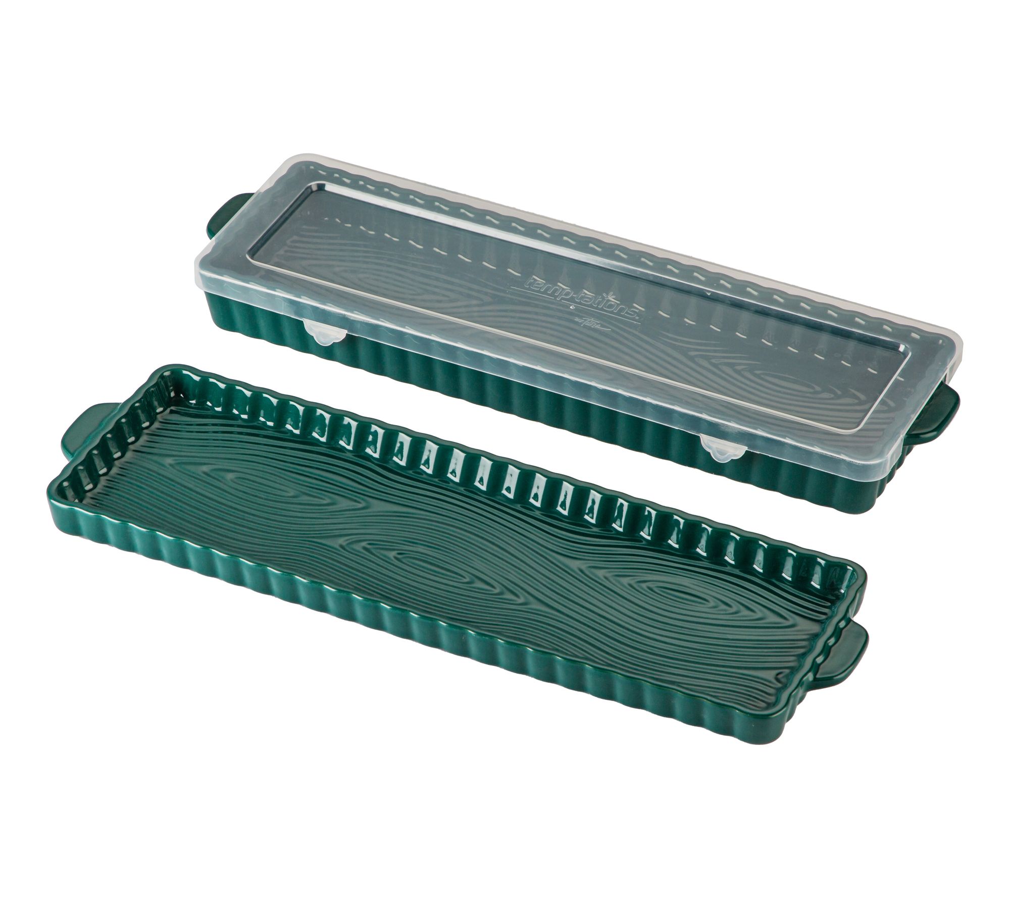 As Is Temp-tations Woodland Tart Pan with Lid-It