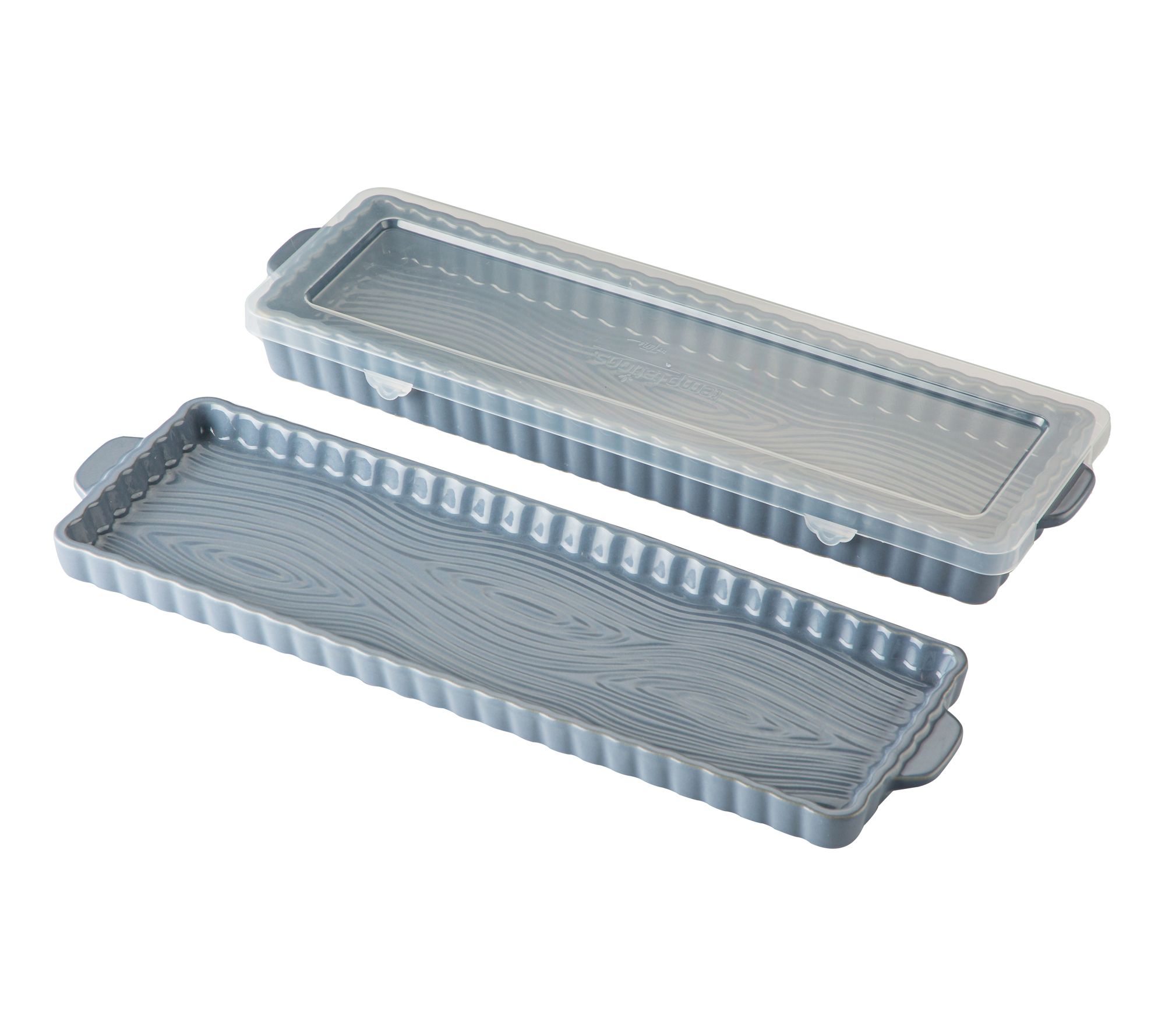 "As Is" Temp-tations Woodland Tart Pan with Lid-It