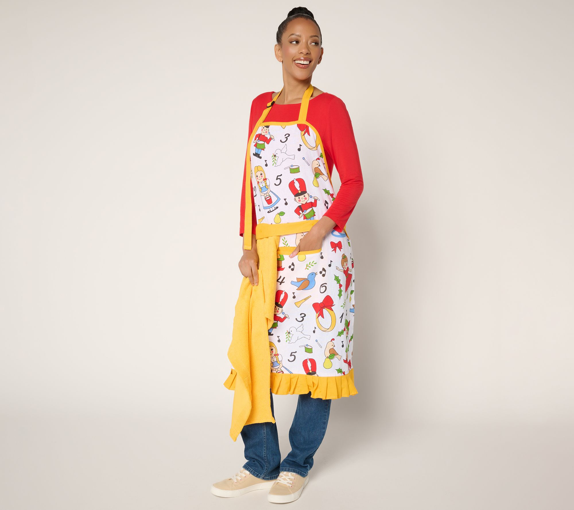 "As Is" Temp-tations Special Edition Apron with 2 Dish Towels