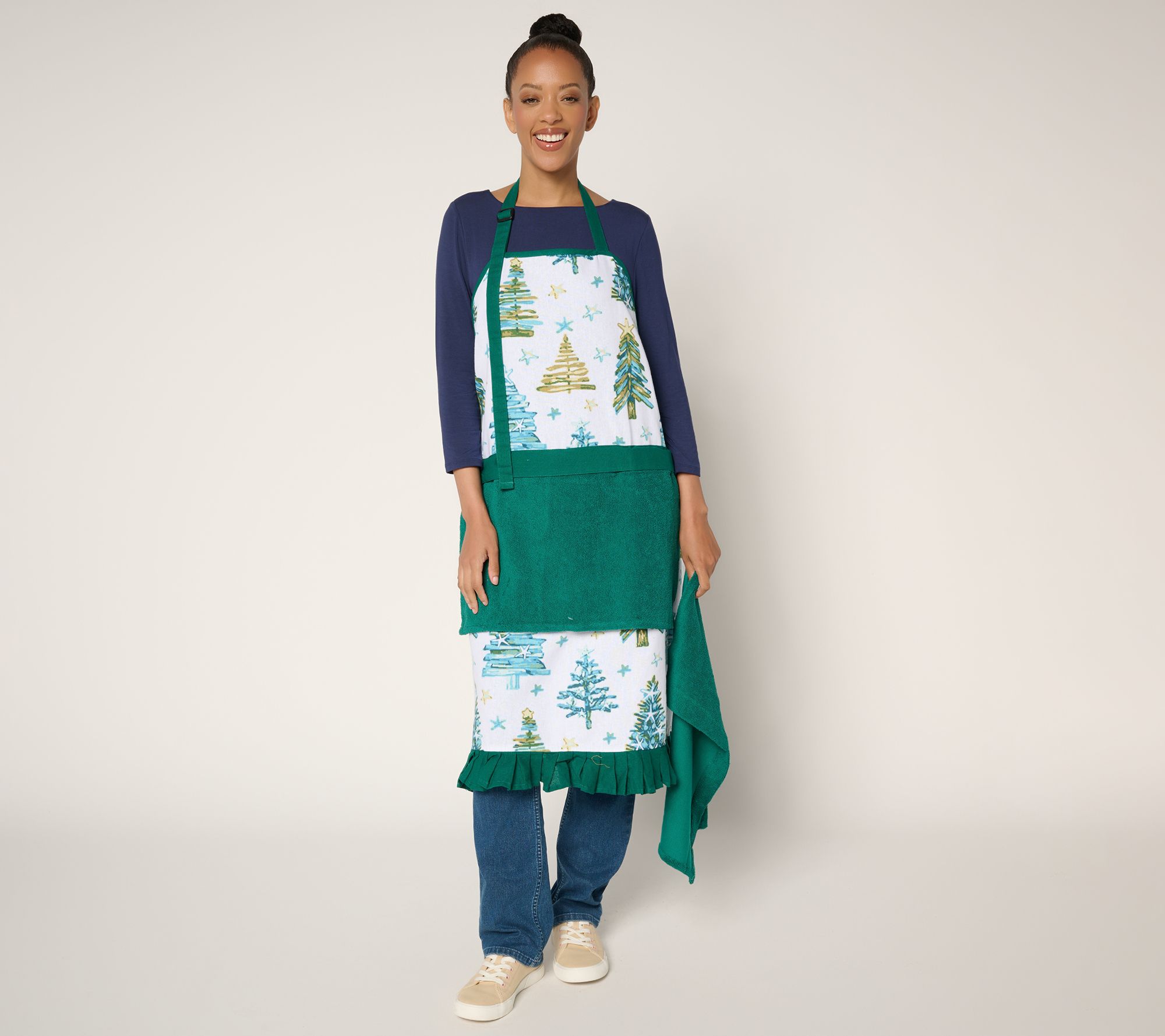 "As Is" Temp-tations Special Edition Apron with 2 Dish Towels