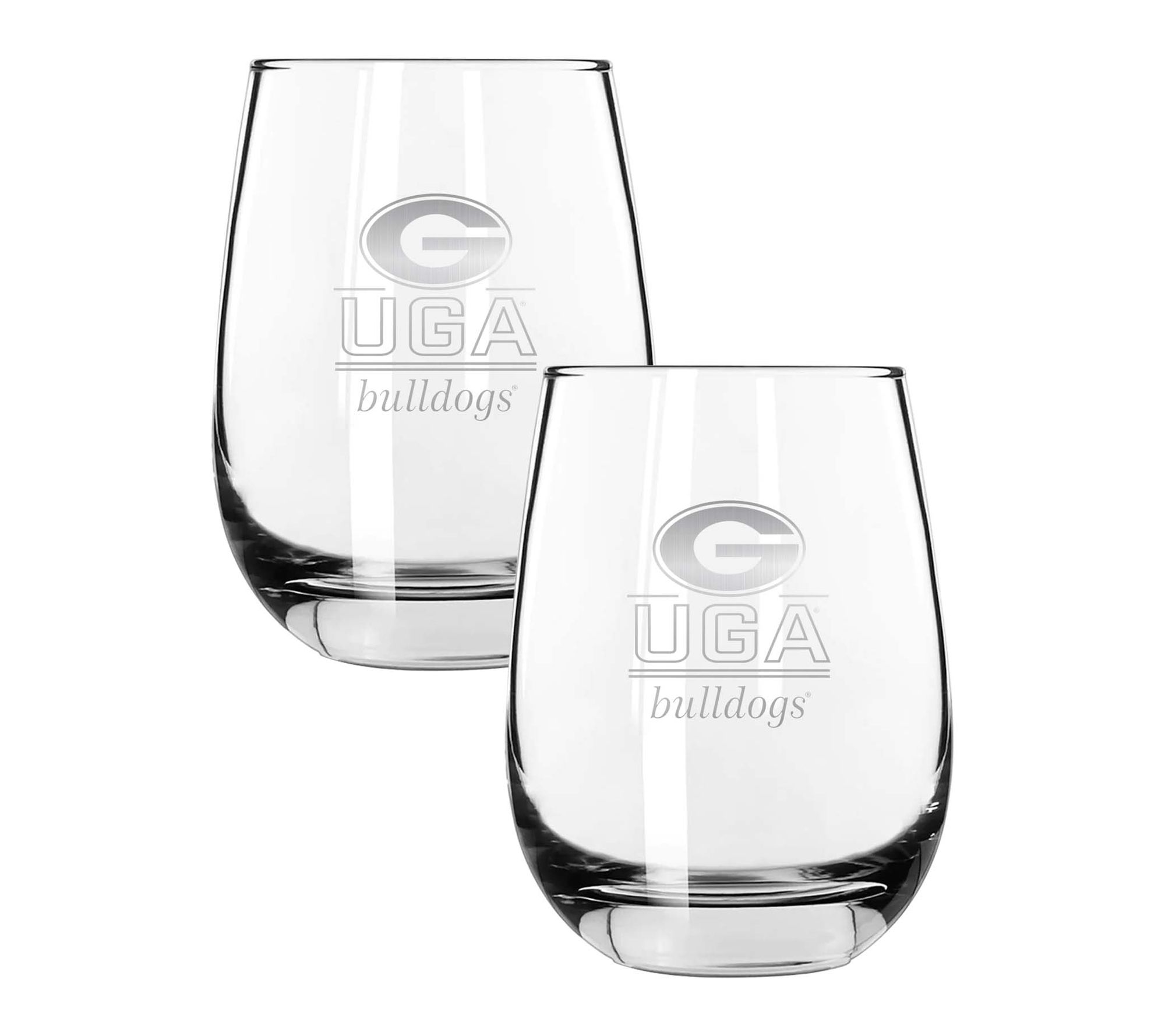Memory Company NCAA 2 Pack 15oz Stemless Wine Glasses