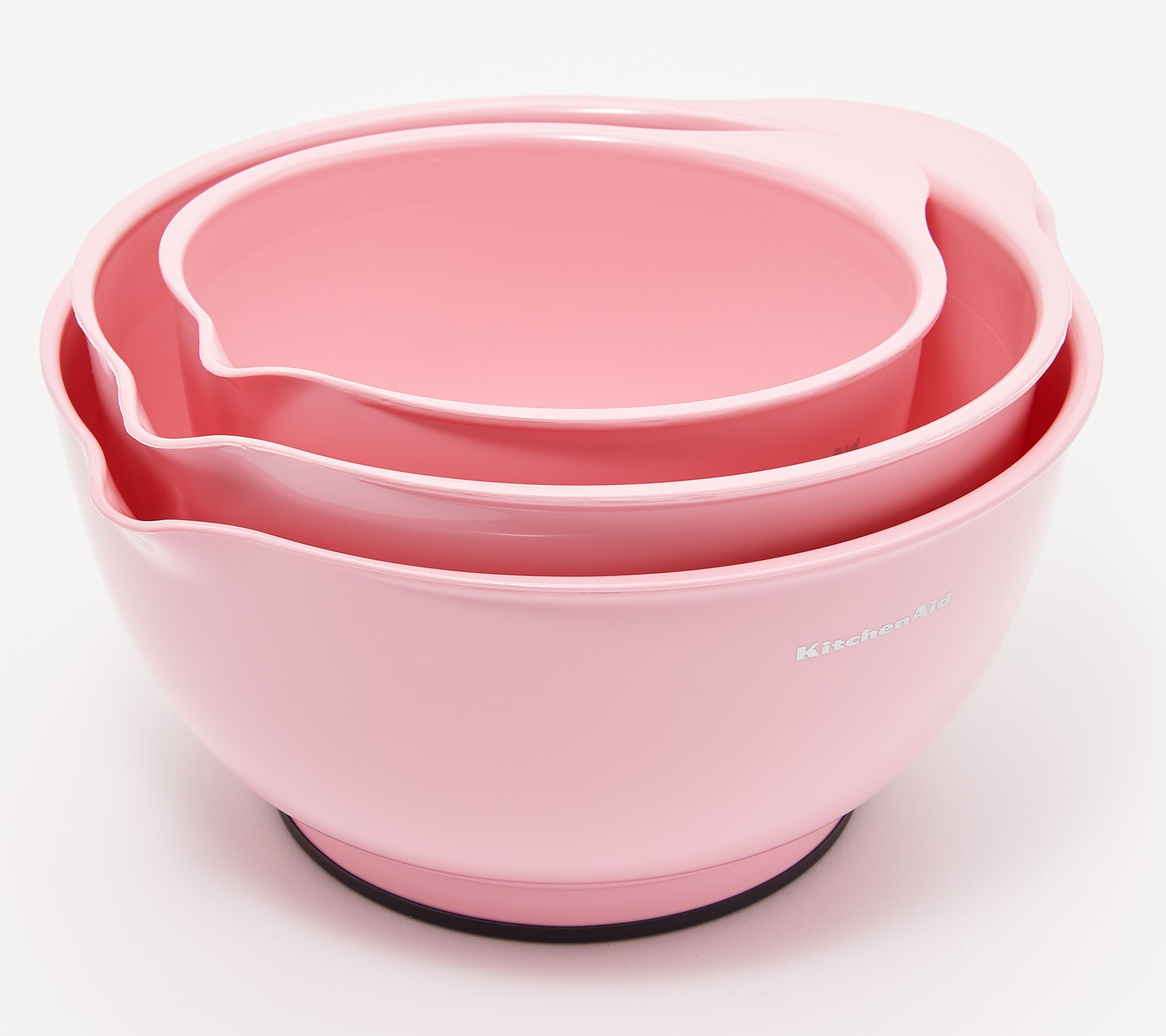 .com: KitchenAid Pro Set of 3 Mixing Bowls, Pink: Kitchen & Dining