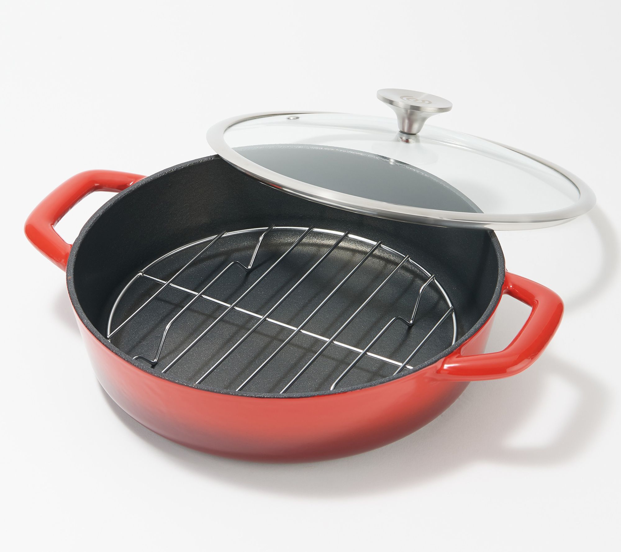 Order a Braiser Pan with Round Fry Basket for Batch Cooking  Buy the ES5 6  QT Covered Braiser Set with Fry Baset at SCANPAN USA