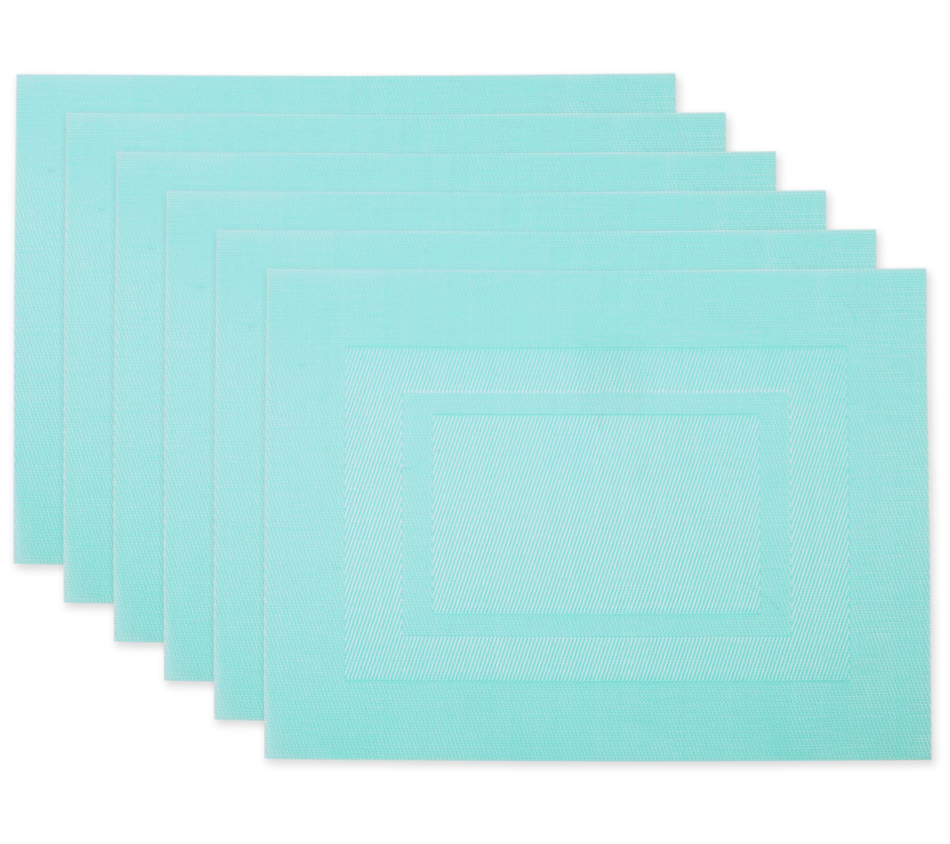 Design Imports  Set of 6 PVC Doubleframe Rectangular Placemats