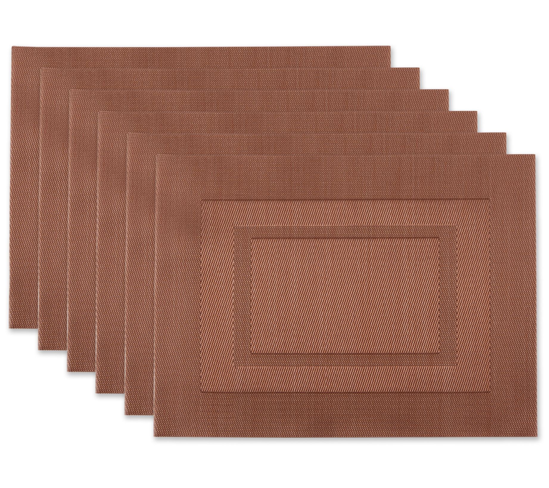 Design Imports  Set of 6 PVC Doubleframe Rectangular Placemats