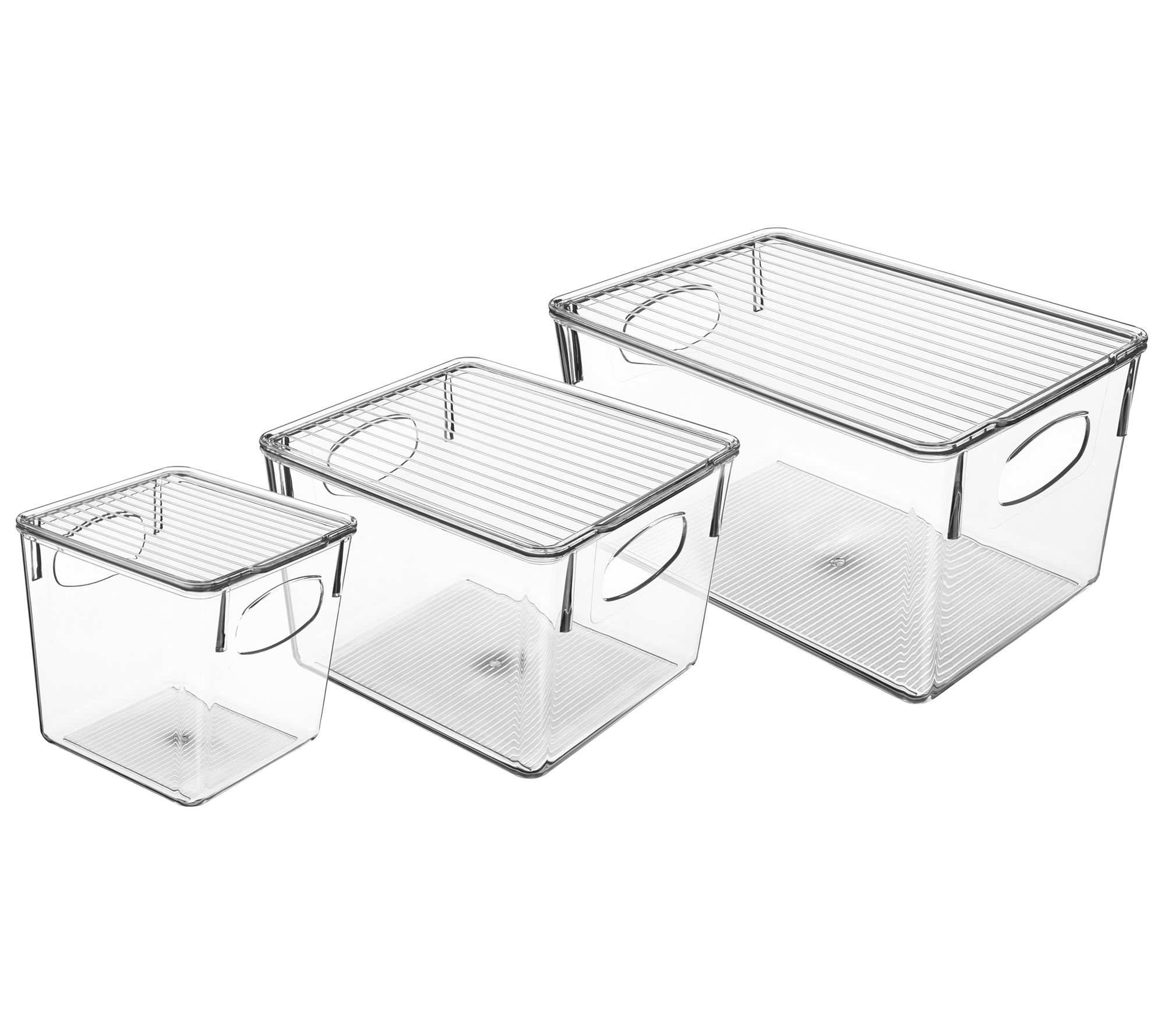 Sorbus 4 Plastic Storage Bins, Clear Kitchen, Pantry, and Bathroom
