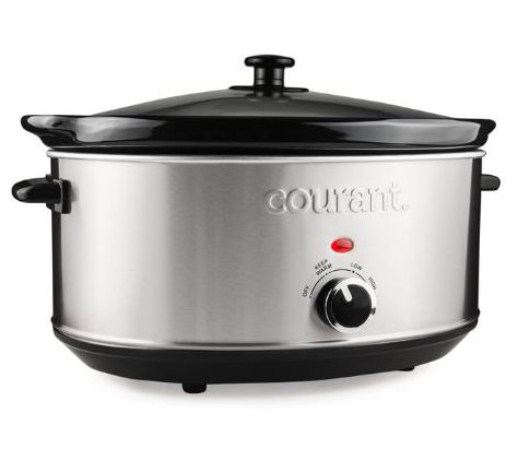 Courant 3.2-Quart Red Round Slow Cooker in Gray/Silver | WCSC3024R697