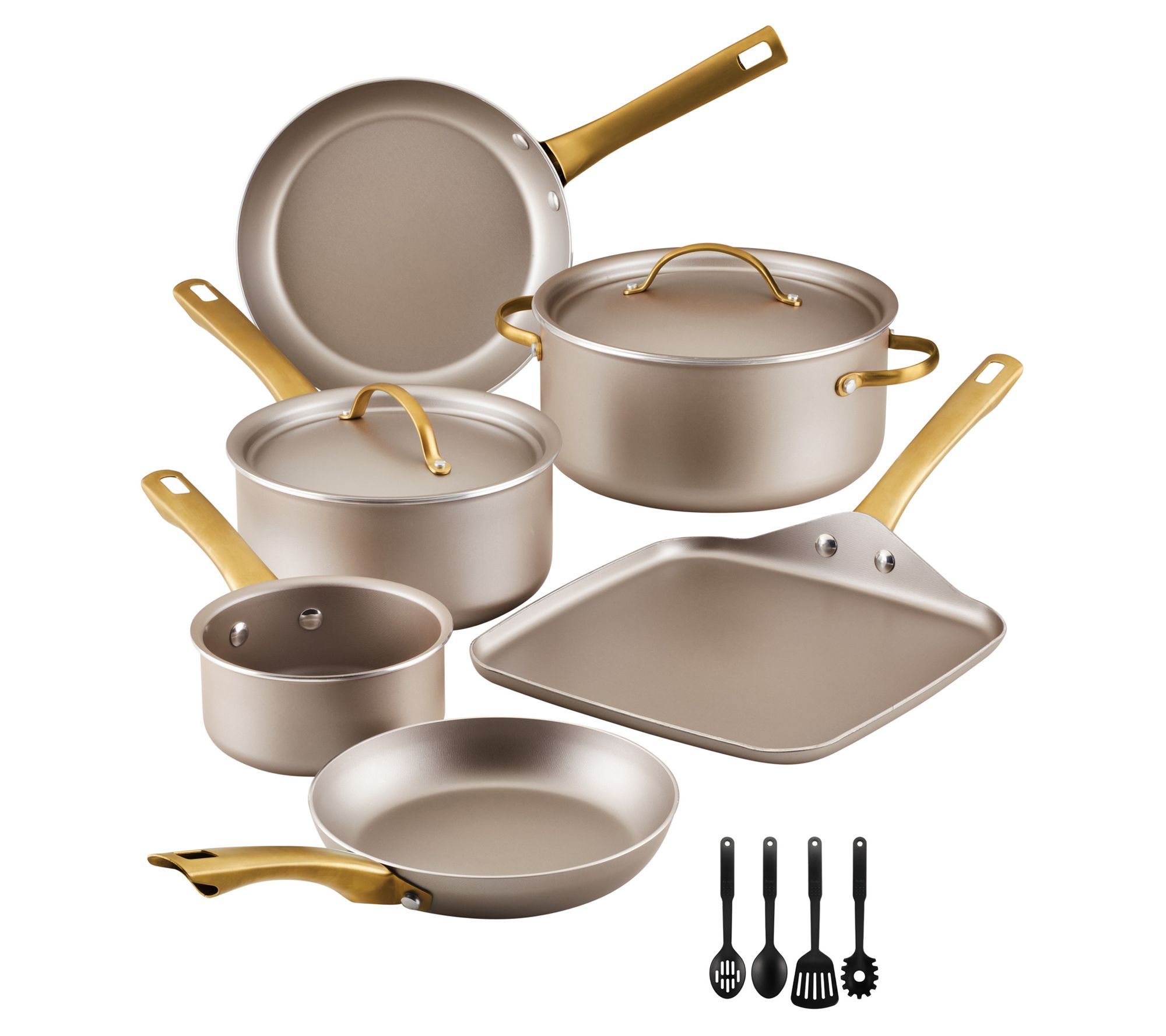 Farberware Radiant 12- Piece Nonstick Cookwareet with Tools