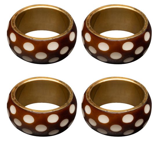 Karma Resin Napkin Rings (Set of 4)