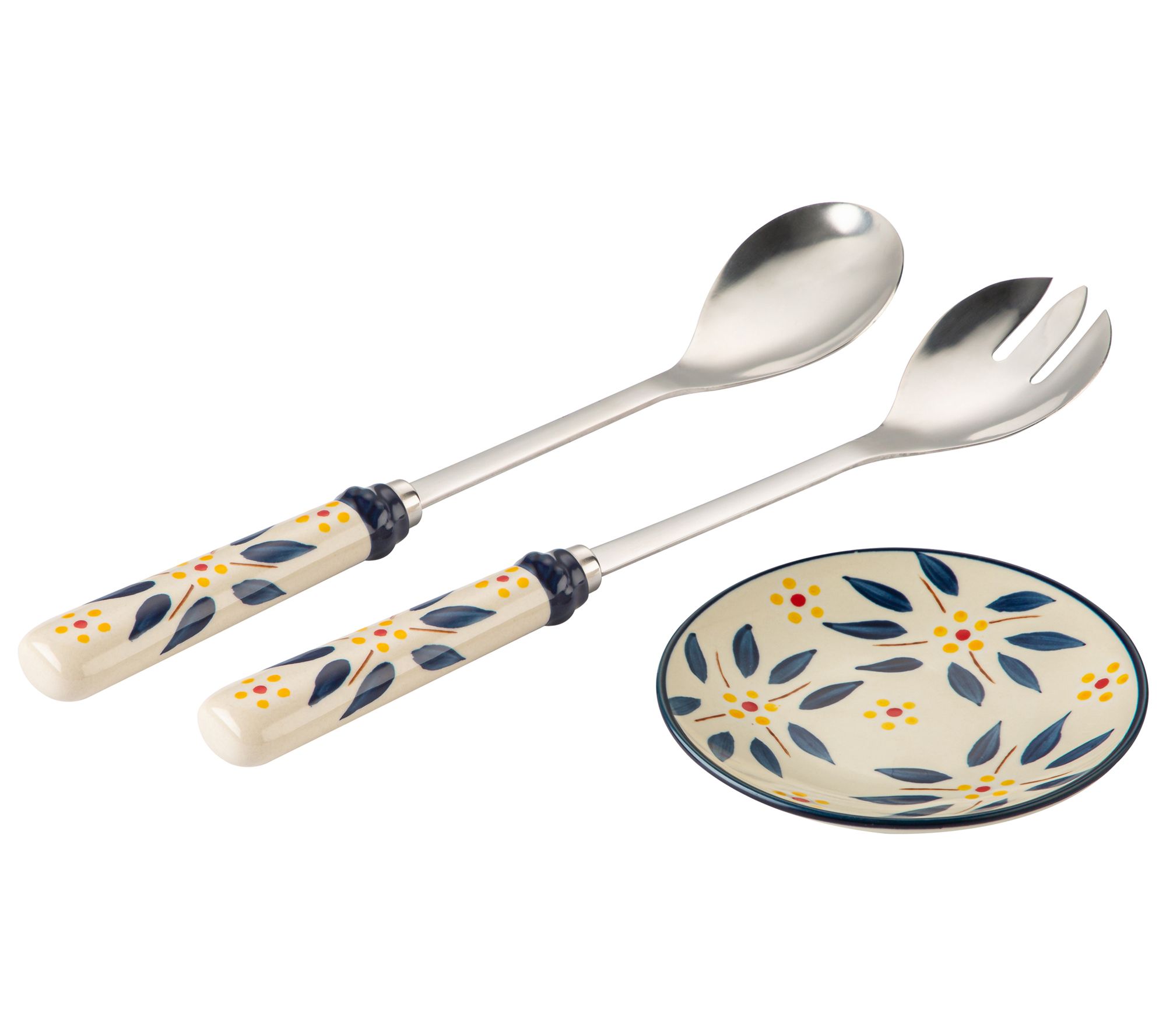 Temp-tations Old World Set of (2) Utensils with Spoon Rest