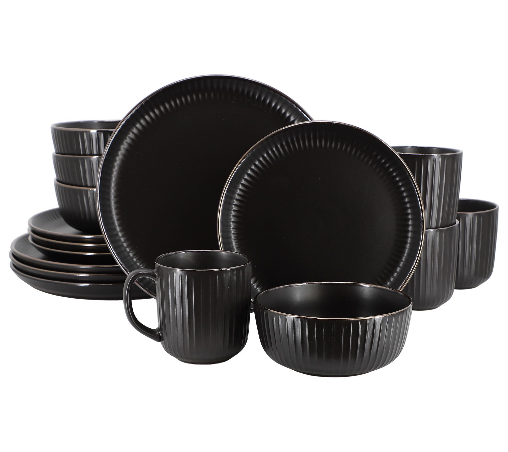 Elama Leo 16 Piece Stoneware Dinnerware Set
