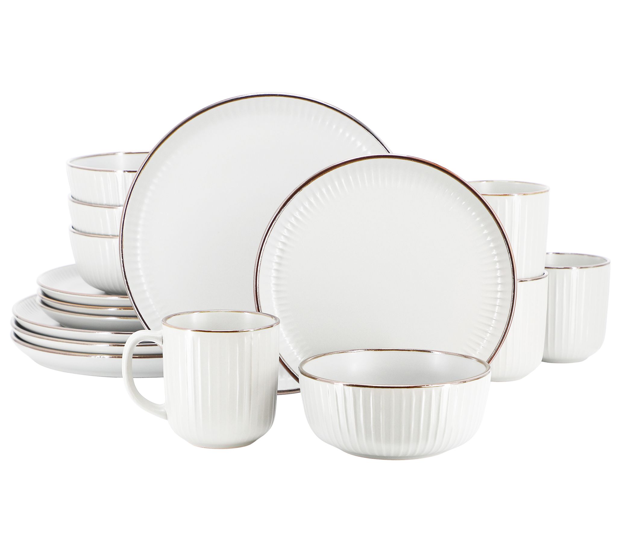 Elama Leo 16 Piece Stoneware Dinnerware Set