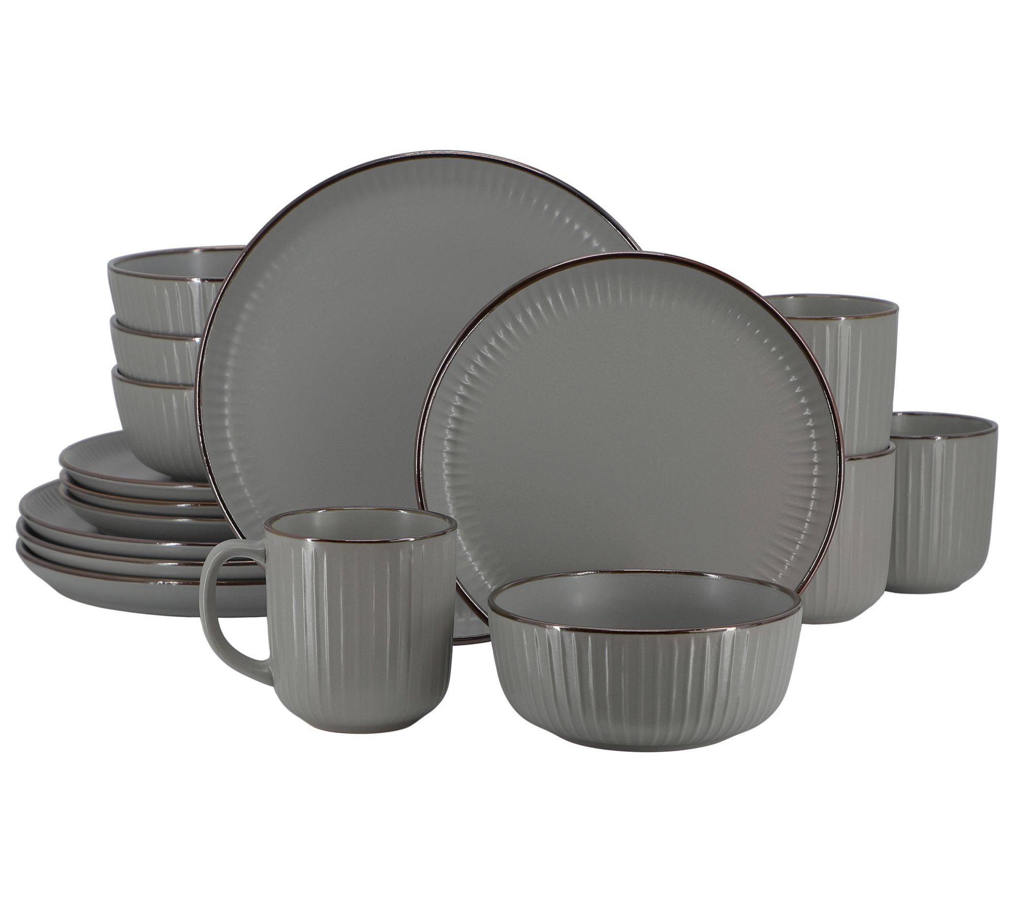 Elama Leo 16 Piece Stoneware Dinnerware Set