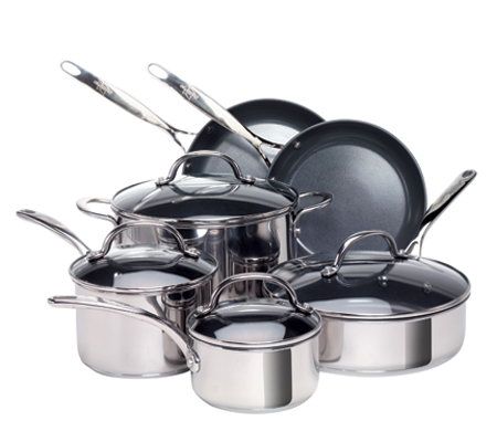 BergHOFF Leo 10Pc Non-stick Cookware Set, Gray 