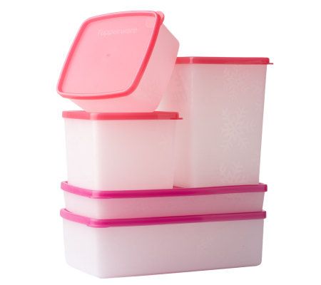 Tupperware 5-piece Freezer Safe Storage Set 