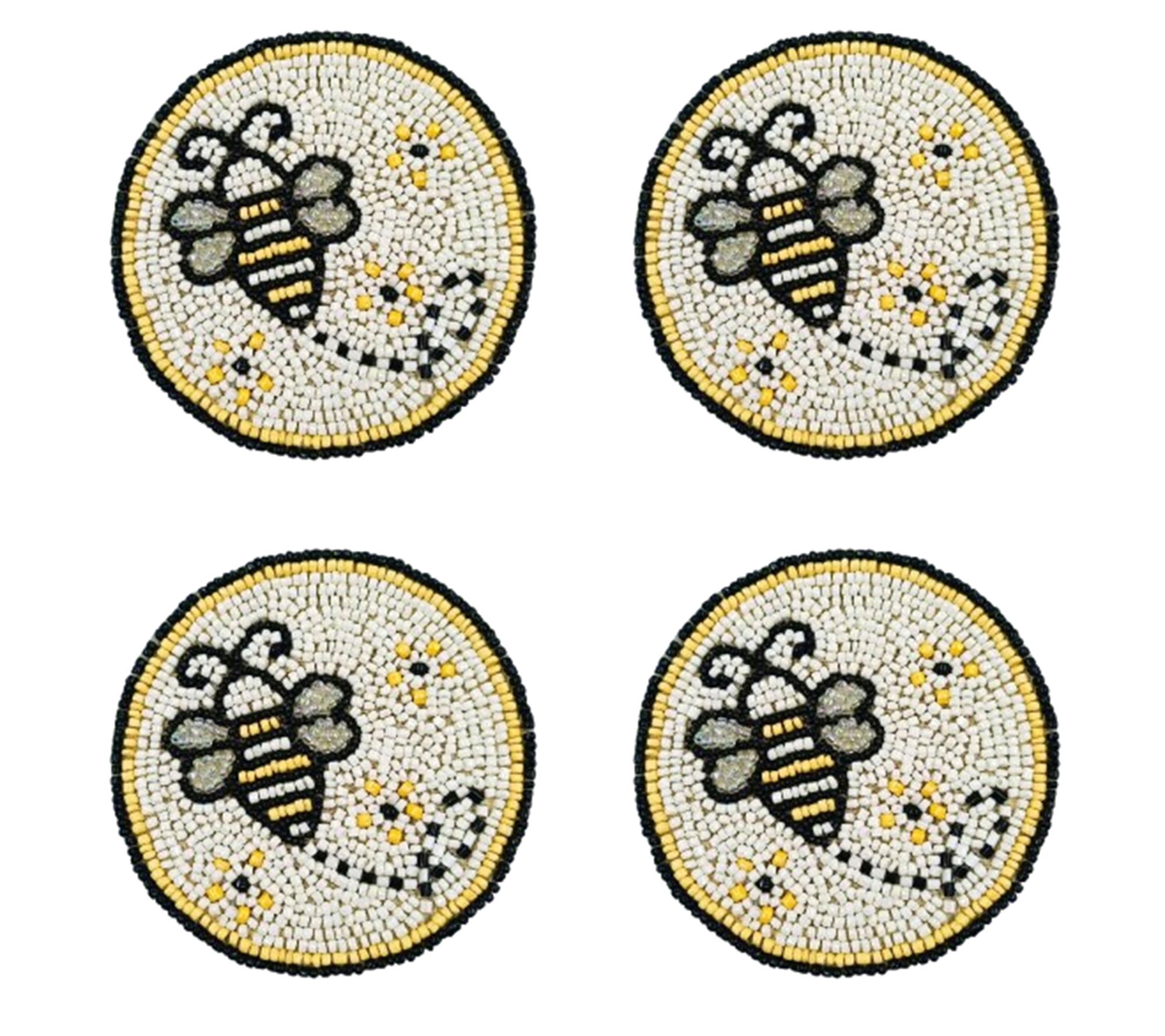 Temp-tations Special Edition Set of (4) Round Beaded Coasters