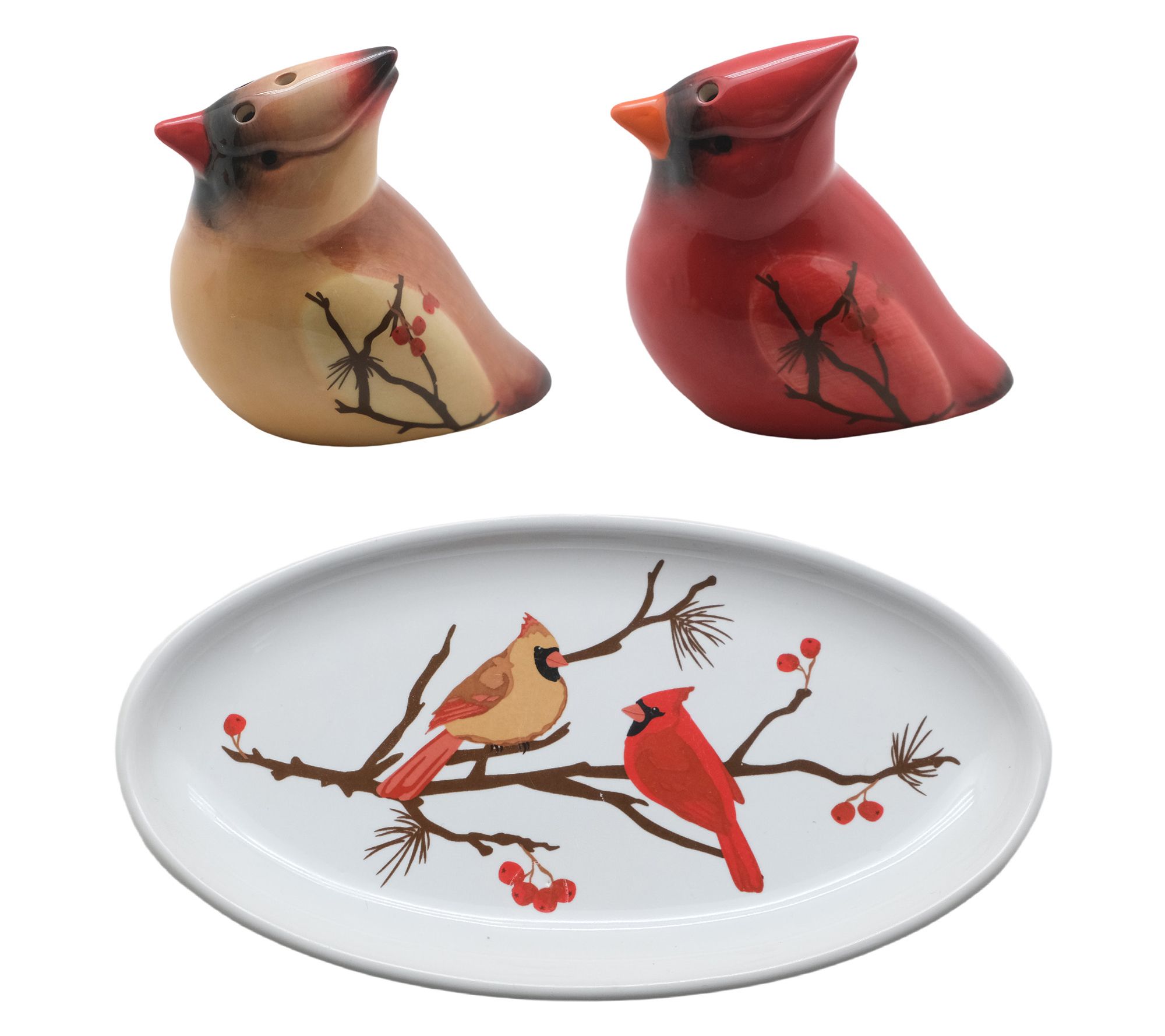  Temp-tations Seasonal Salt and Pepper Set with Plate