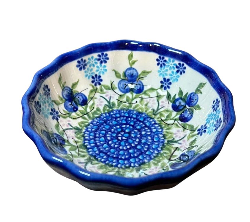 Lidia's Polish Pottery Small Ruffle Bowl