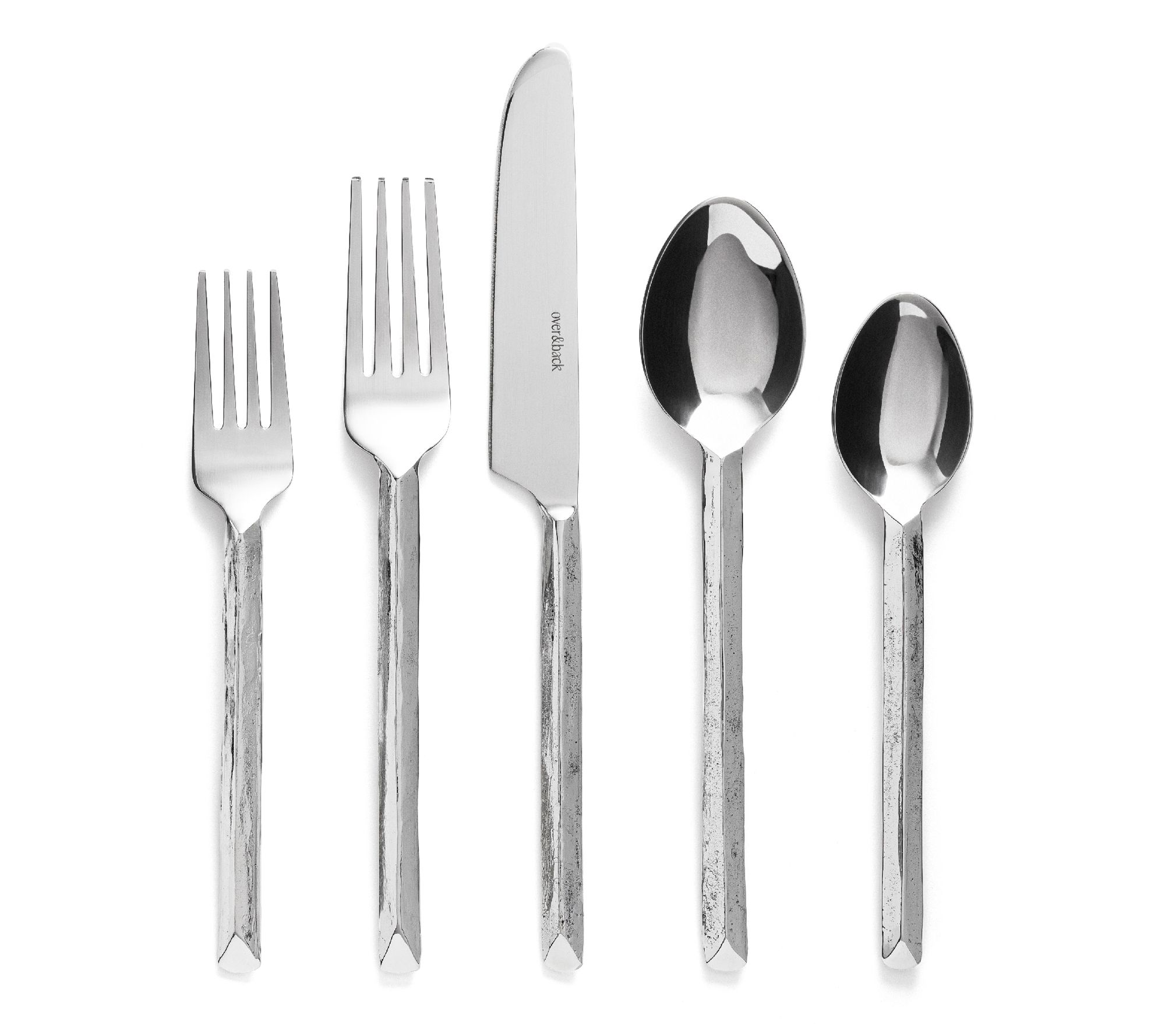over&back 20-Piece Hand-Forged Flatware Set - Service for 4