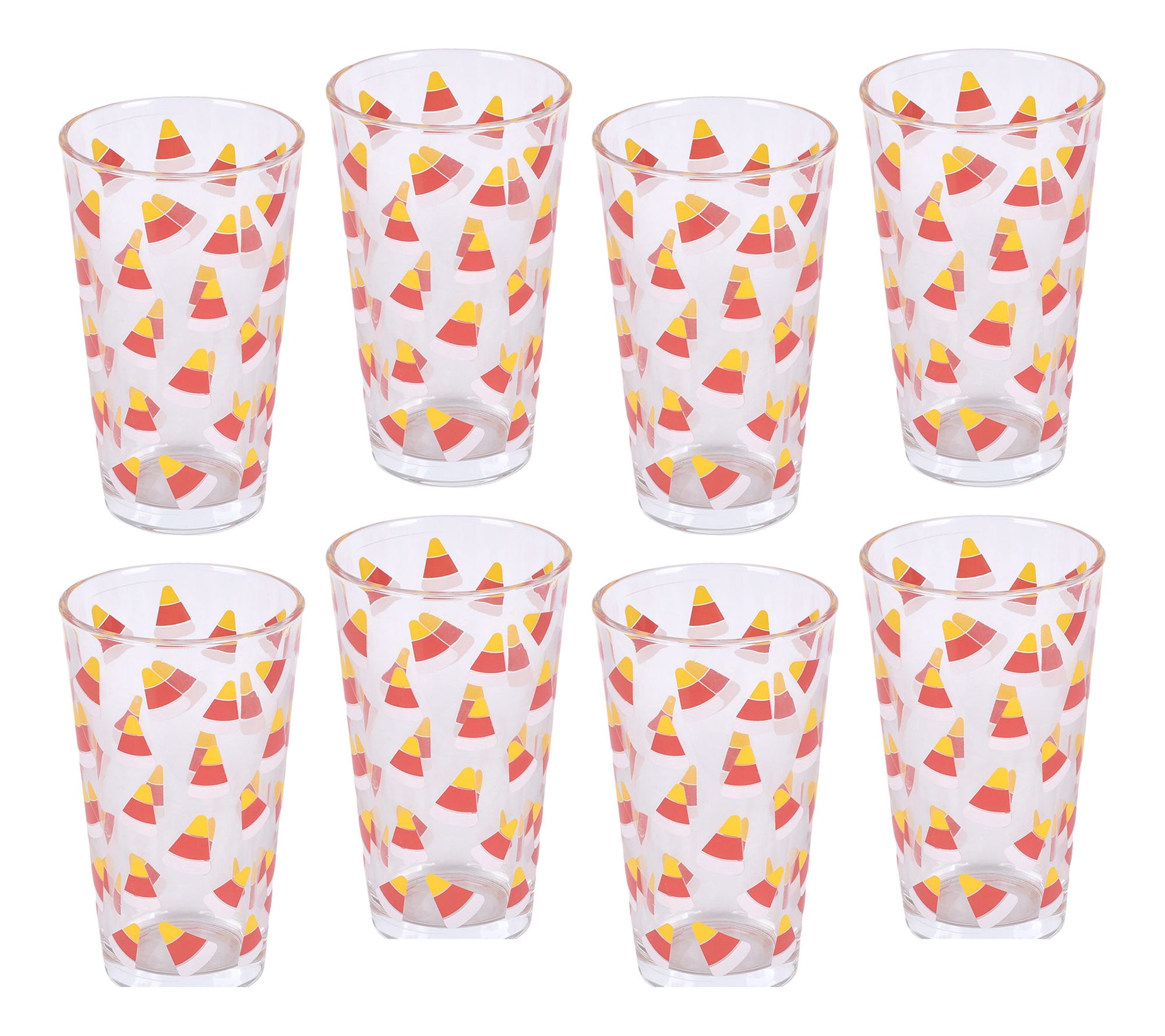 Temp-tations Set of (8) 16-oz Glass Tumblers