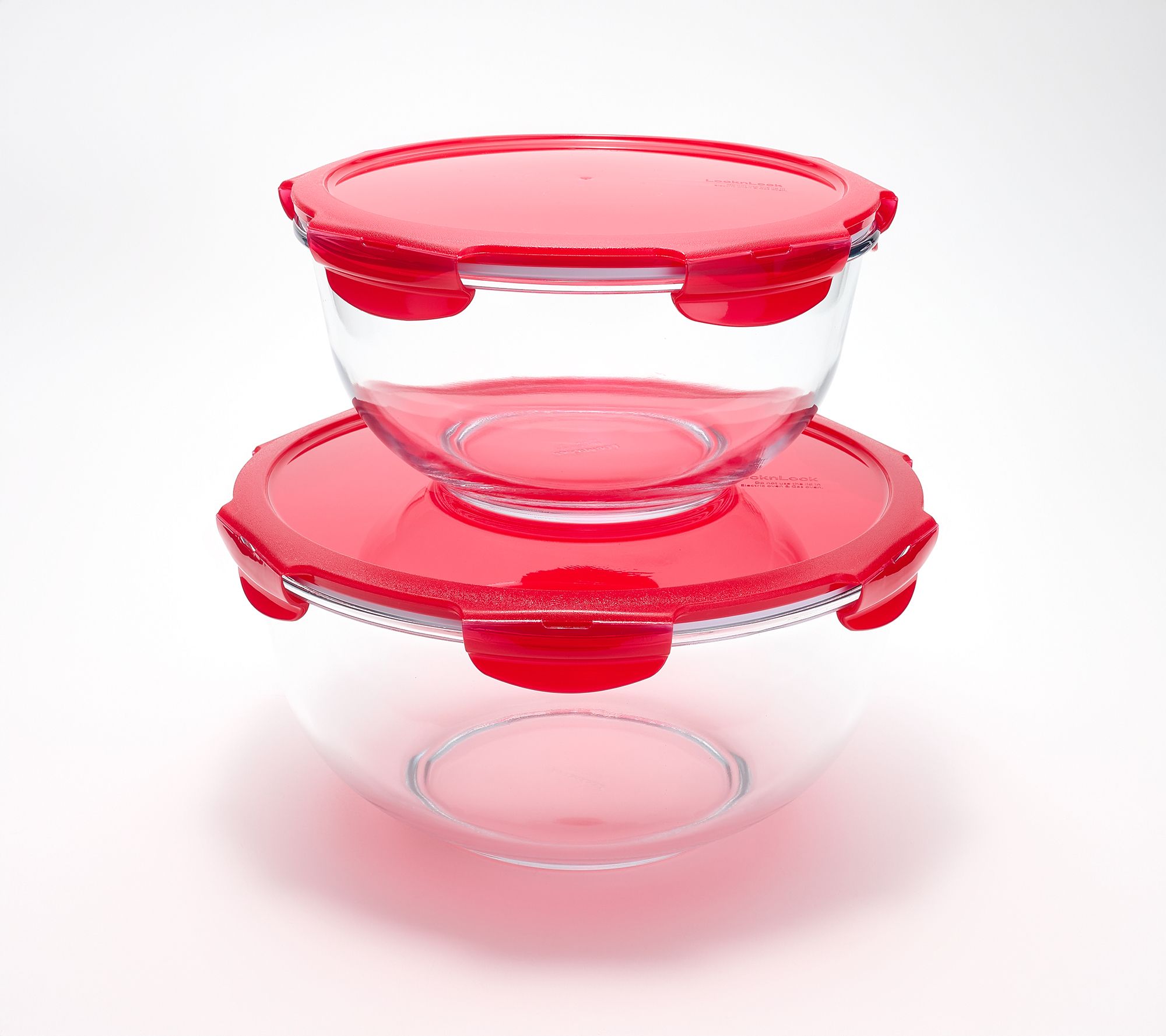  LocknLock 2-Piece Glass Mixing Bowls w/ Locking Lids