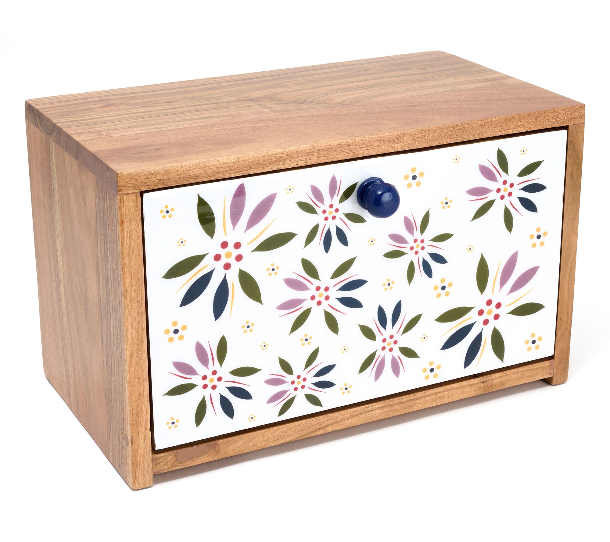 "As Is" Temp-tations Wooden Bread Box with Decal Print