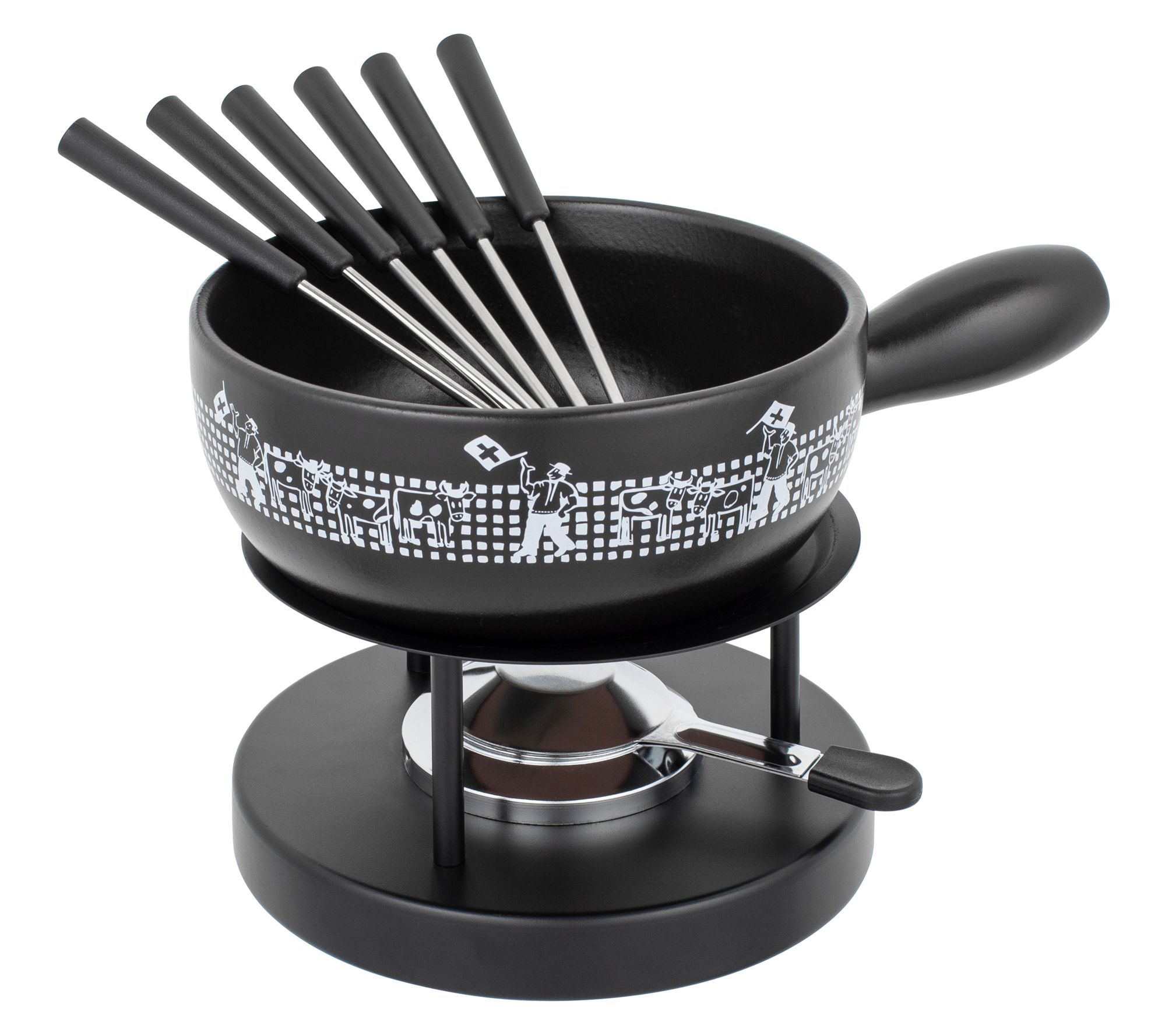 Cheese Fondue Set Flag Waver 22cm