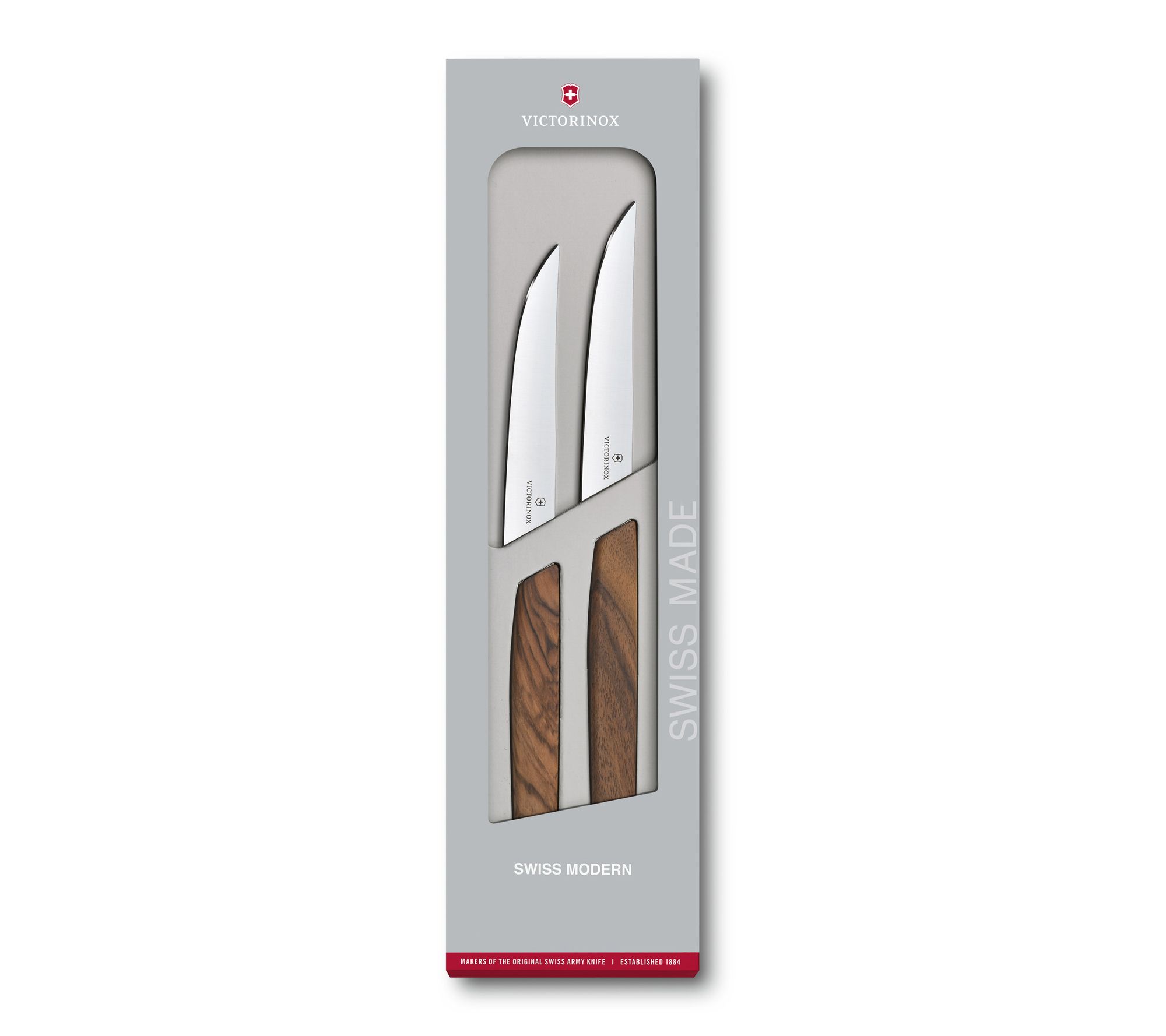 Victorinox Swiss Modern 2pc Steak Knife Set, Walnut