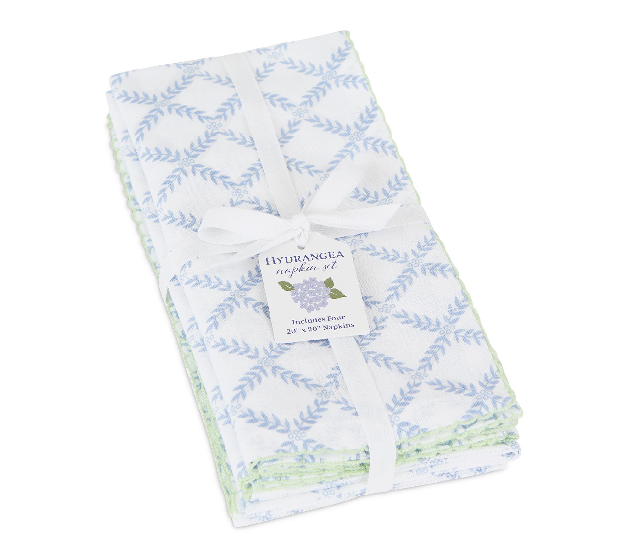 Design Imports Blue Trellis Printed Napkin Setof 4