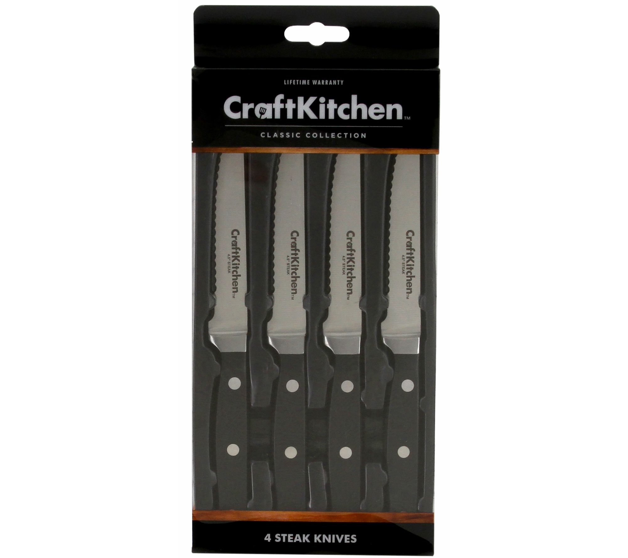 CRAFT KITCHEN STEAK KNIVES 4 Pcs. Set Classic Collection