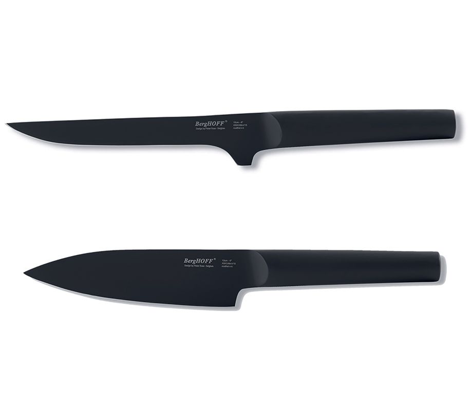 Oster Gunderson 2-Piece Black Stainless Steel Cutlery Set