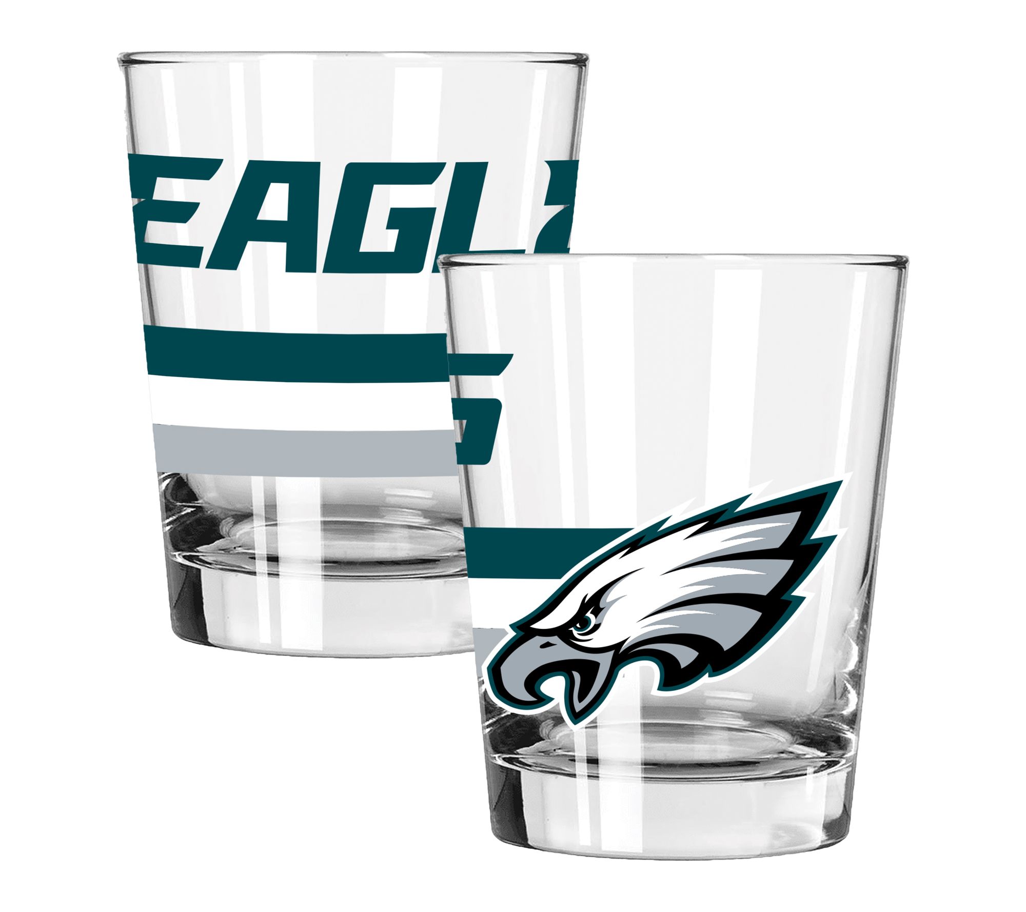 Memory Company NFL Big Stripes 2 Pack 15oz Double Old Fashion