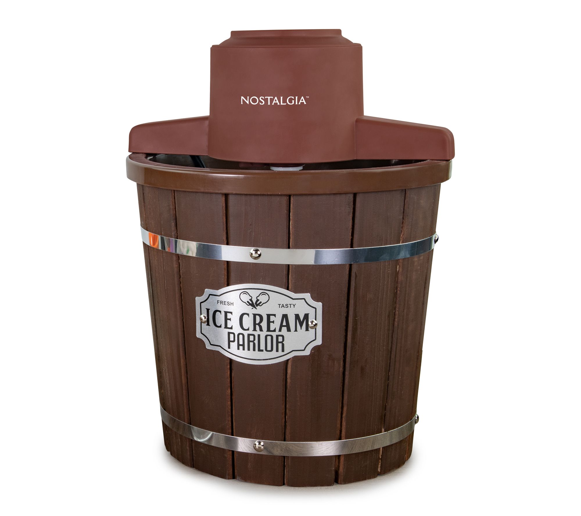 Nostalgia 4-Quart Electric Wood Bucket Ice Cream Maker