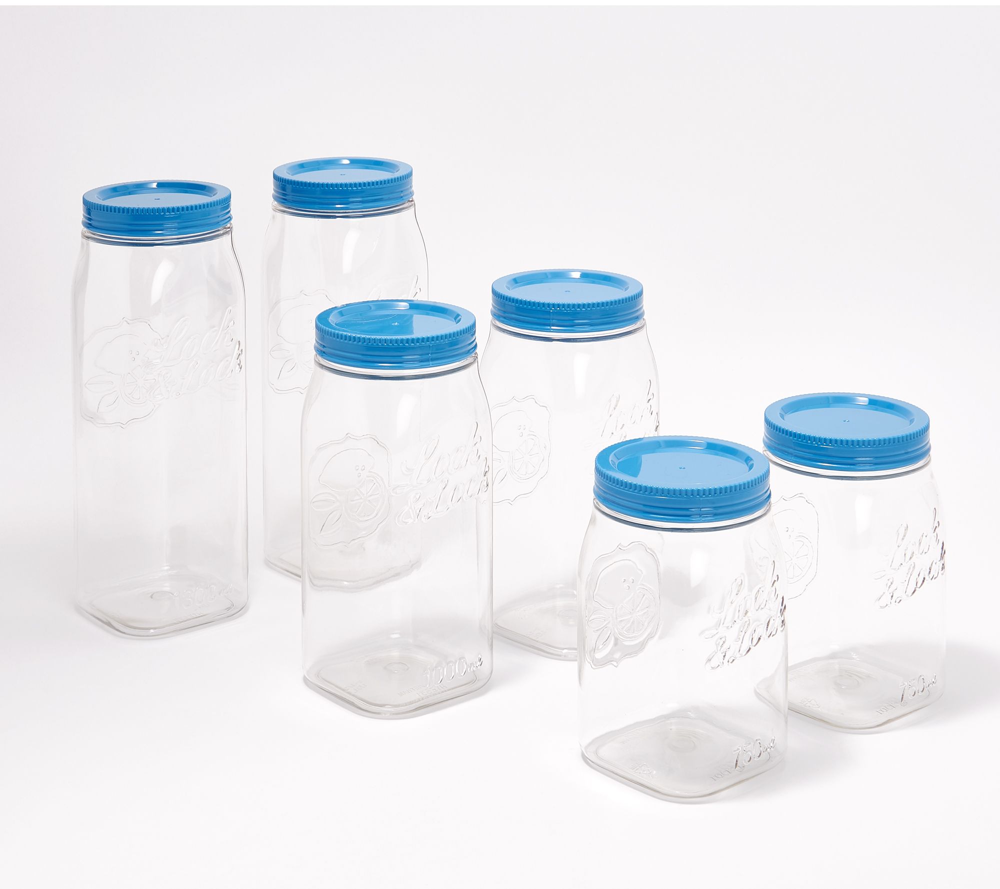 LocknLock 6-Piece Mason Jar Twist Lid Canisters - QVC.com