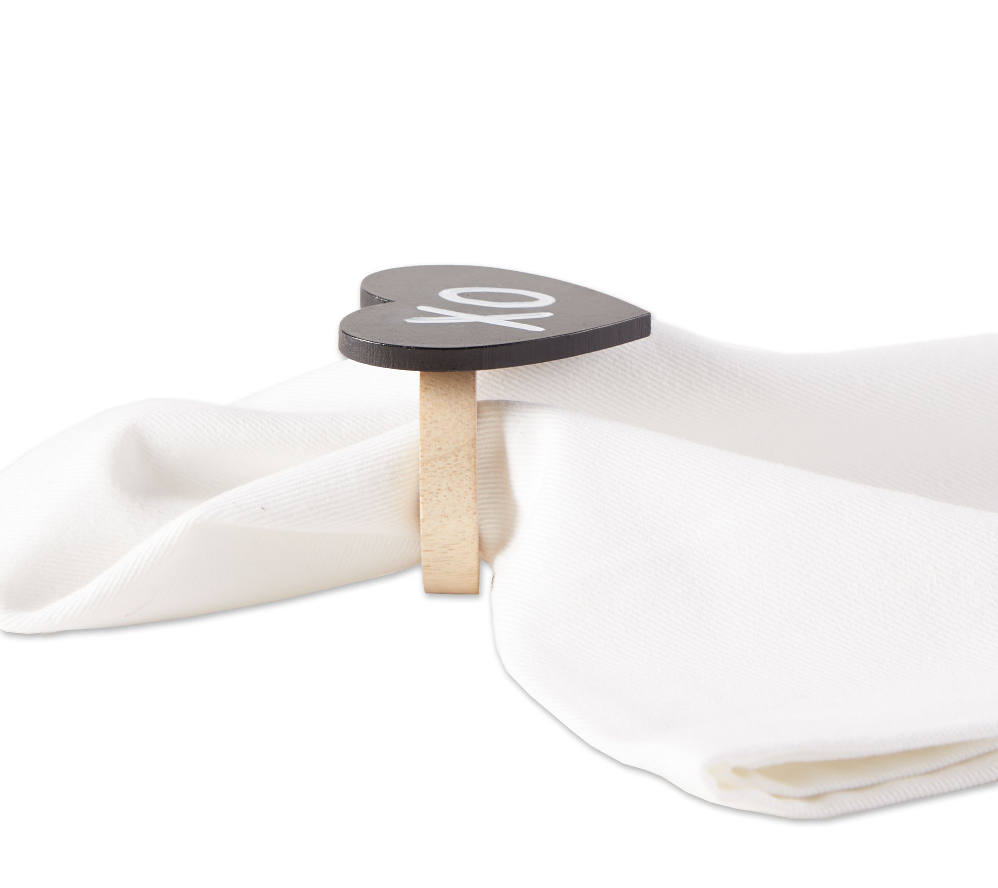 Design Imports Set of 6 Heart Chalkboard Napkin Rings