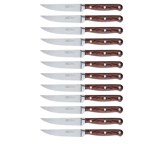 BergHOFF Pakka Wood 12pc Stainless Steel Steak Knife Set