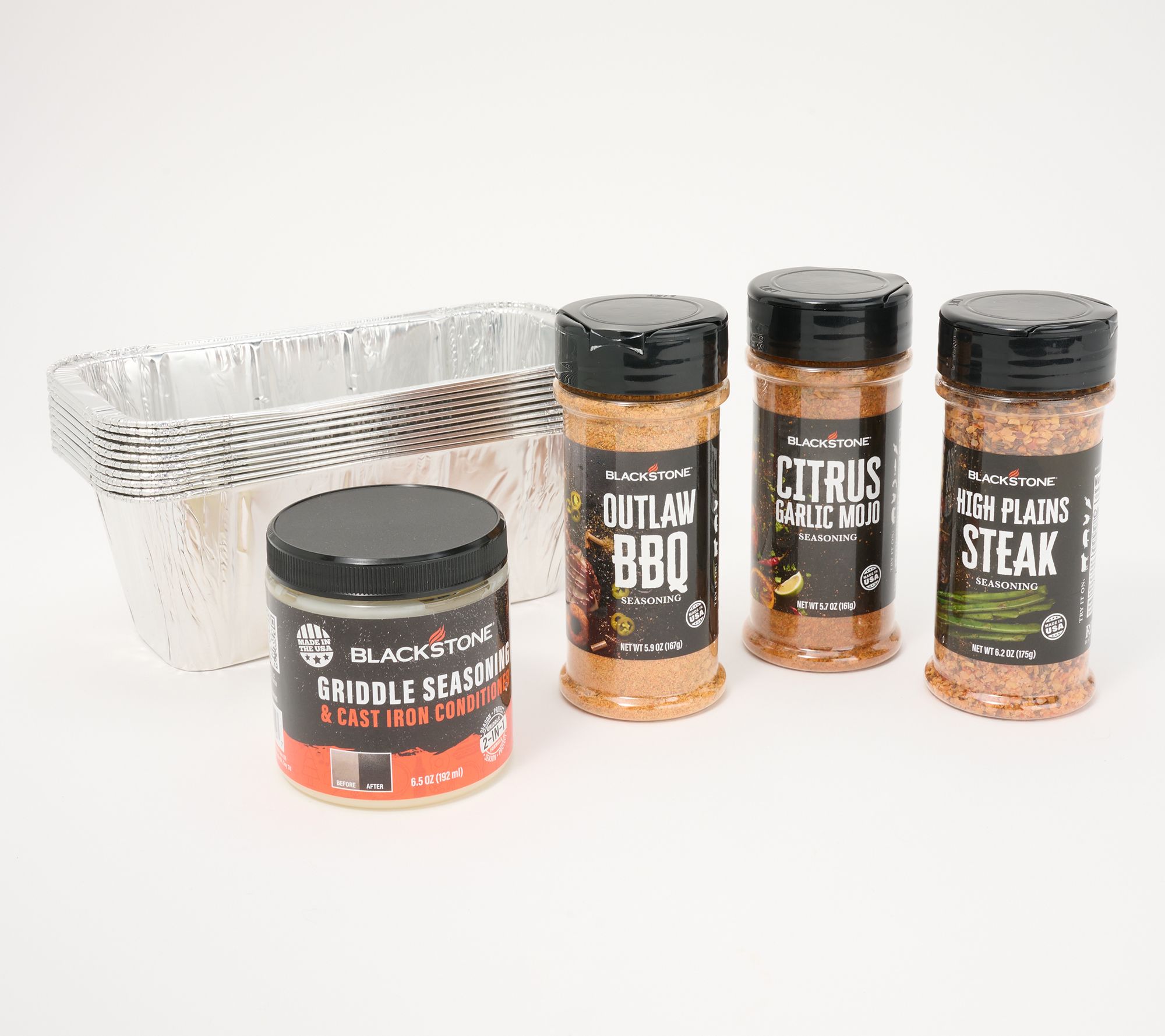 Blackstone Griddle Grill 14-pc Spice, Conditioner & Tray Liner Kit 