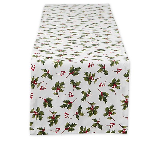 Design Imports Holly Heritage Table Runner 14x72