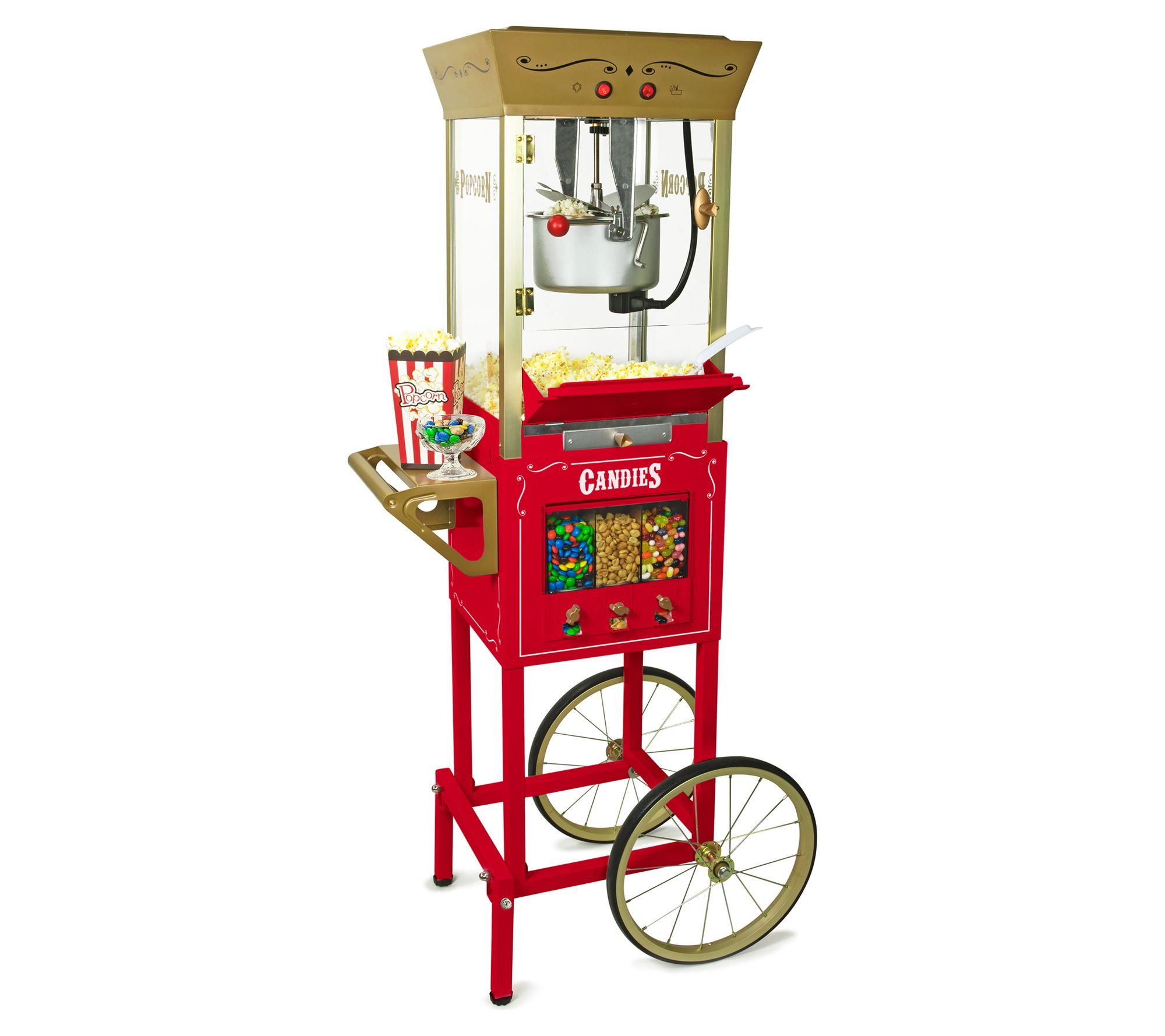 Nostalgia 59 Vintage Collection 10 Ounce Kettle Popcorn Cart Review: How  to Pop Movie Popcorn! 