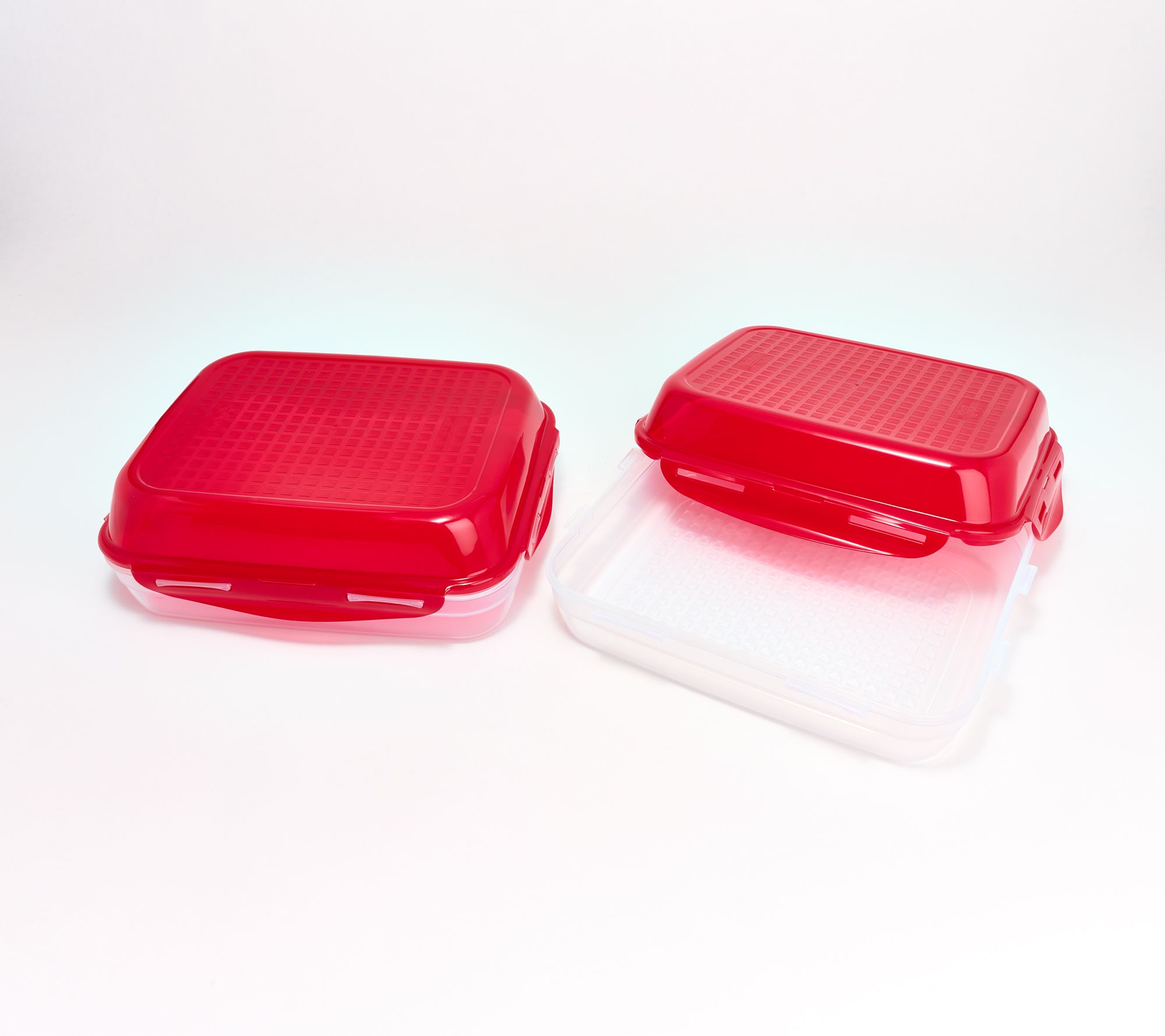 LocknLock Set of 2 Large Rectangles w/ Domed Lids