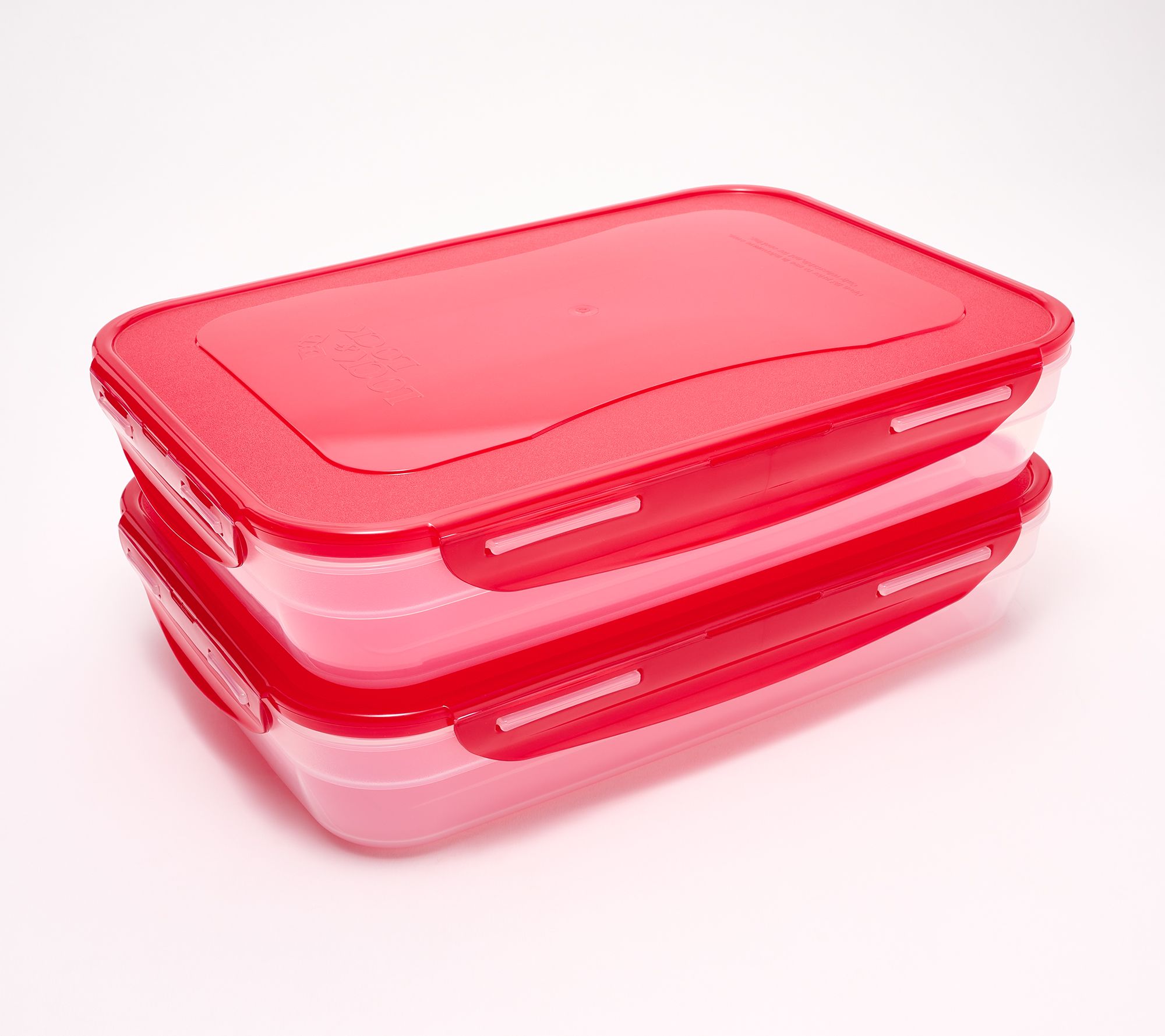 LocknLock Set of (2) 14-cup Shallow Rectangle Containers