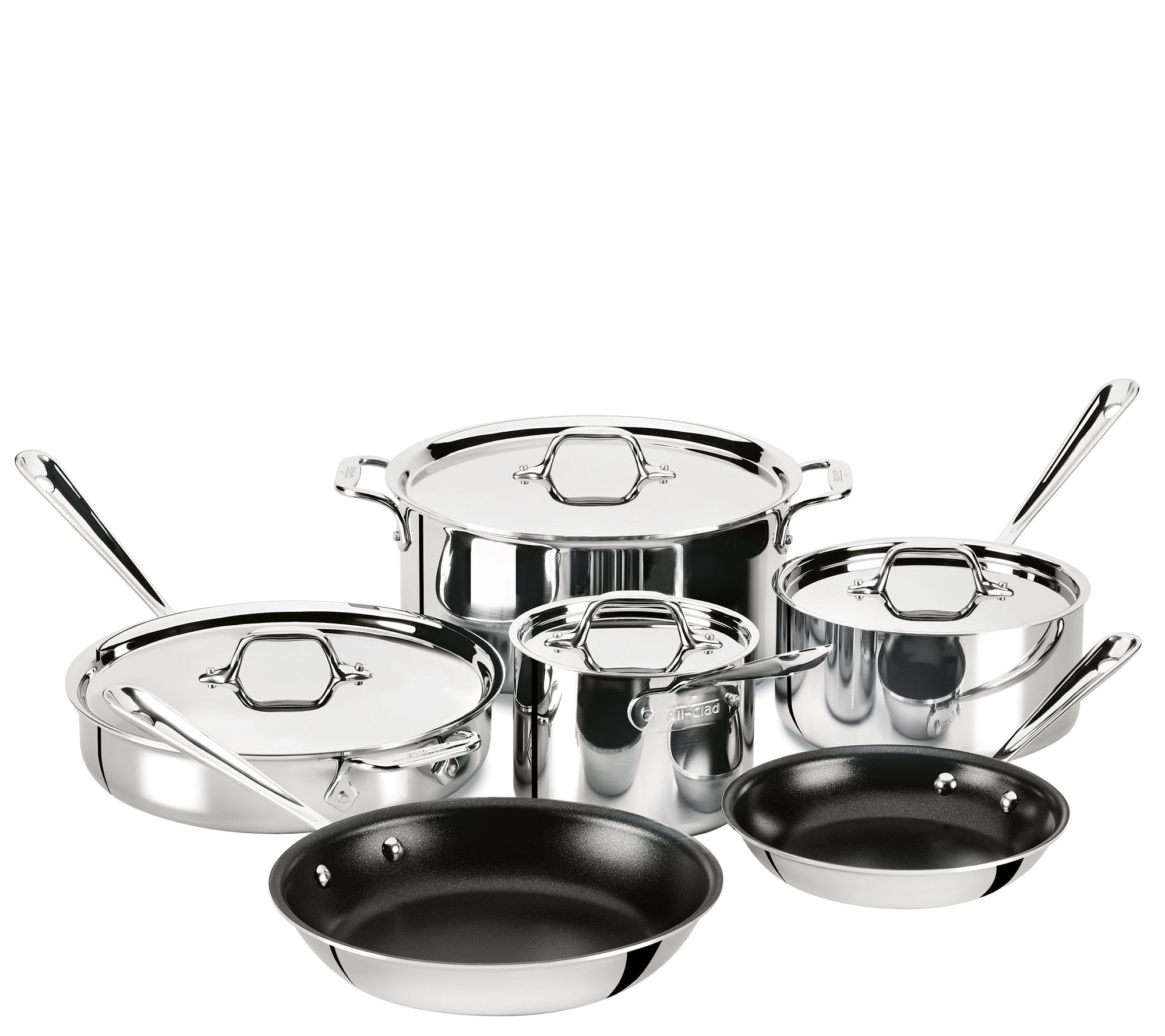 All Clad Stainless Steel Nonstick 10-Piece Cookware Set