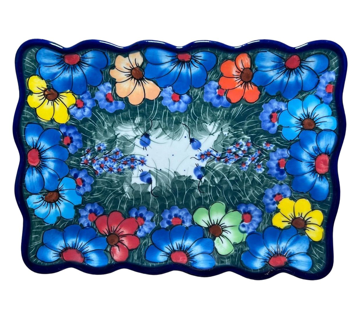 Lidia's Polish Pottery Ruffle Cookie Platter