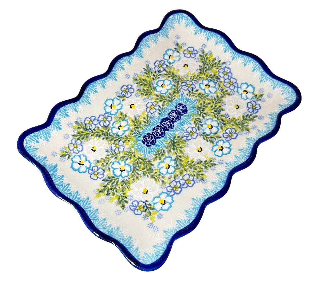 Lidia's Polish Pottery Ruffle Cookie Platter