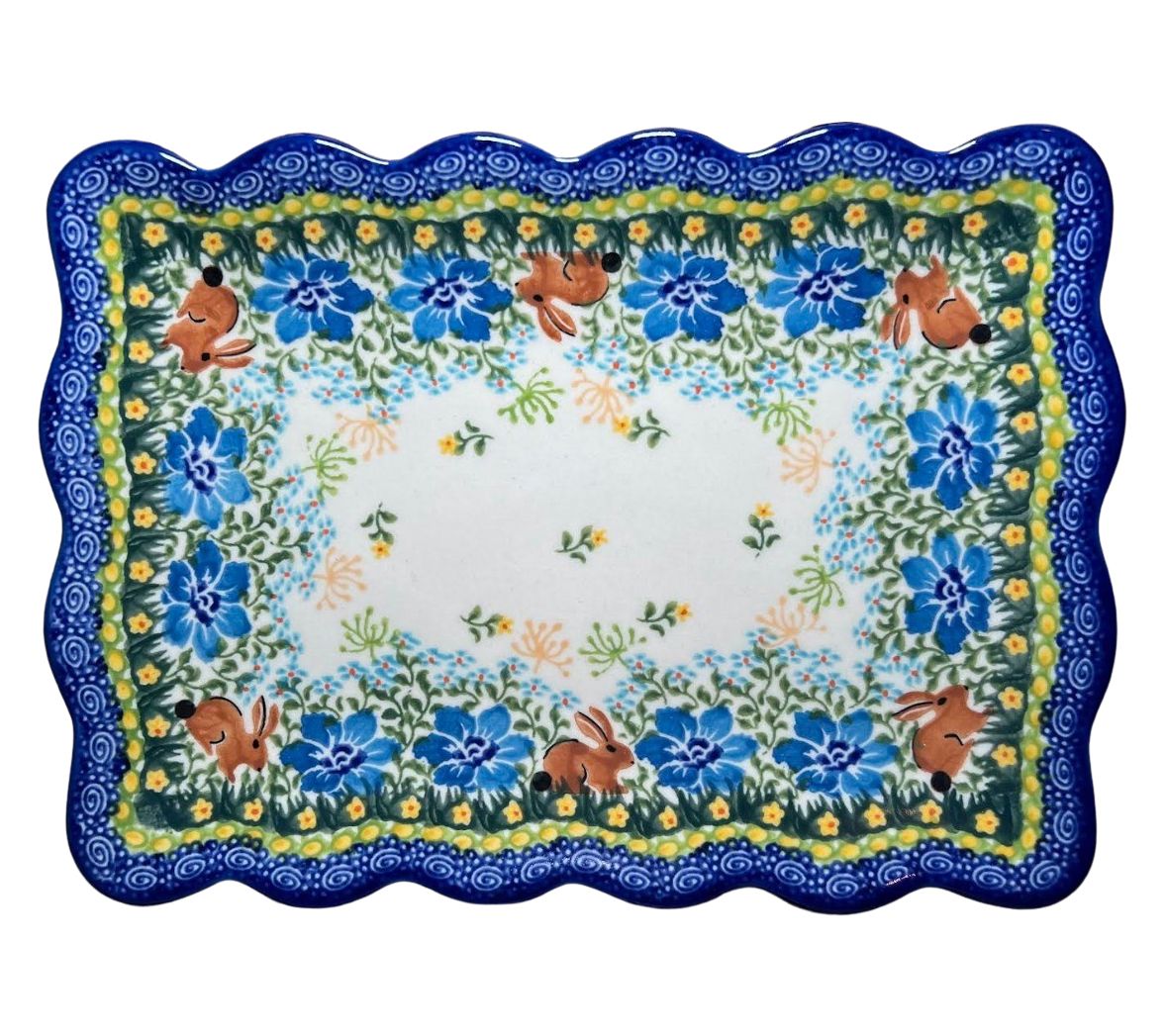 Lidia's Polish Pottery Ruffle Cookie Platter