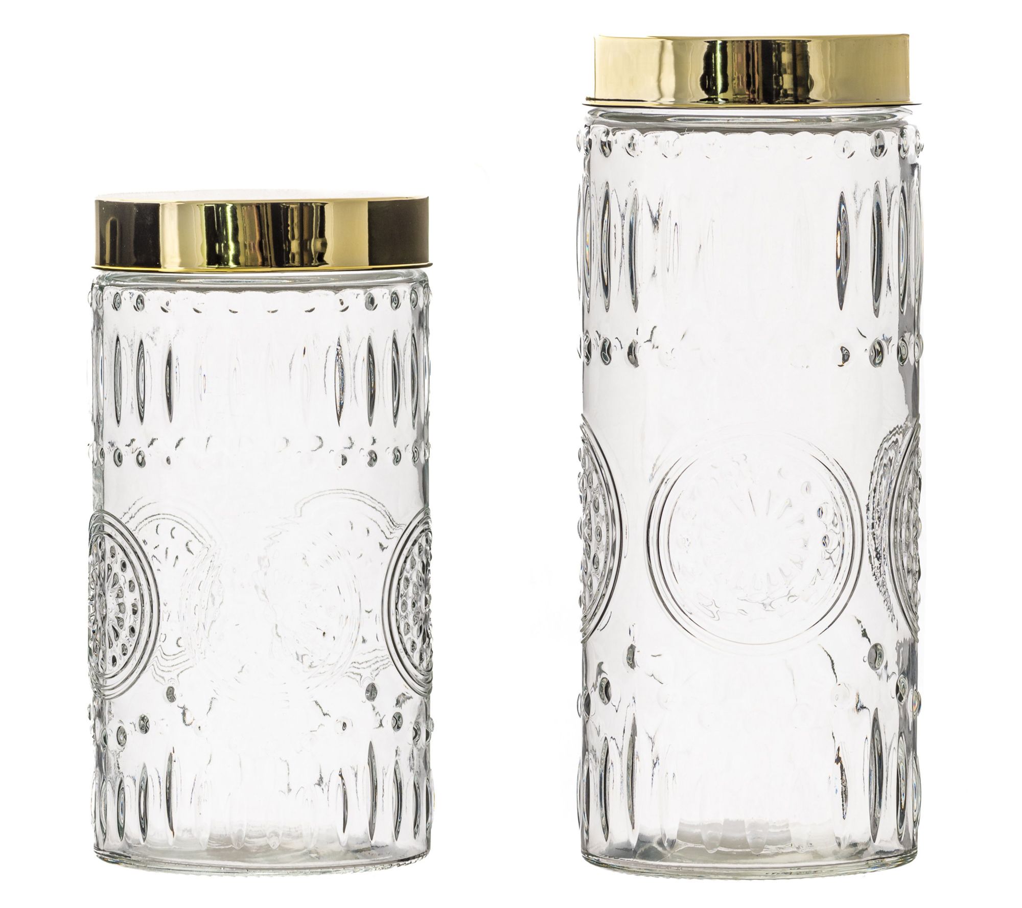 10 Strawberry Street 2pc Logan Glass Canister Set